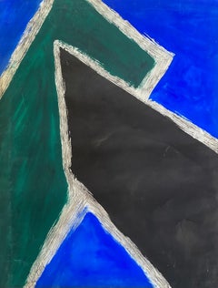 “Abstract in Blue, Black and Green”