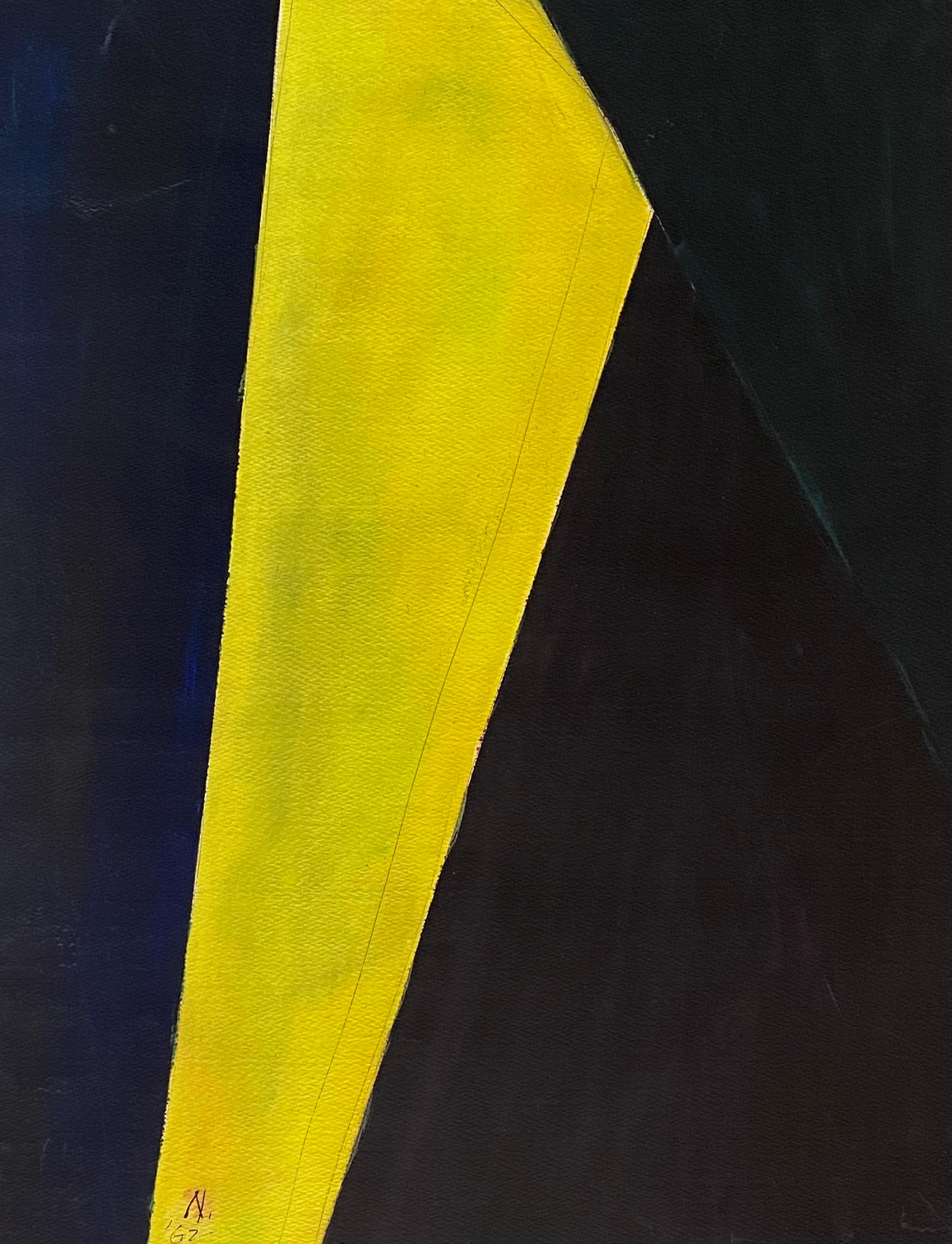 Abstrait en noir et jaune - Postmoderne Art par Lloyd Raymond Ney