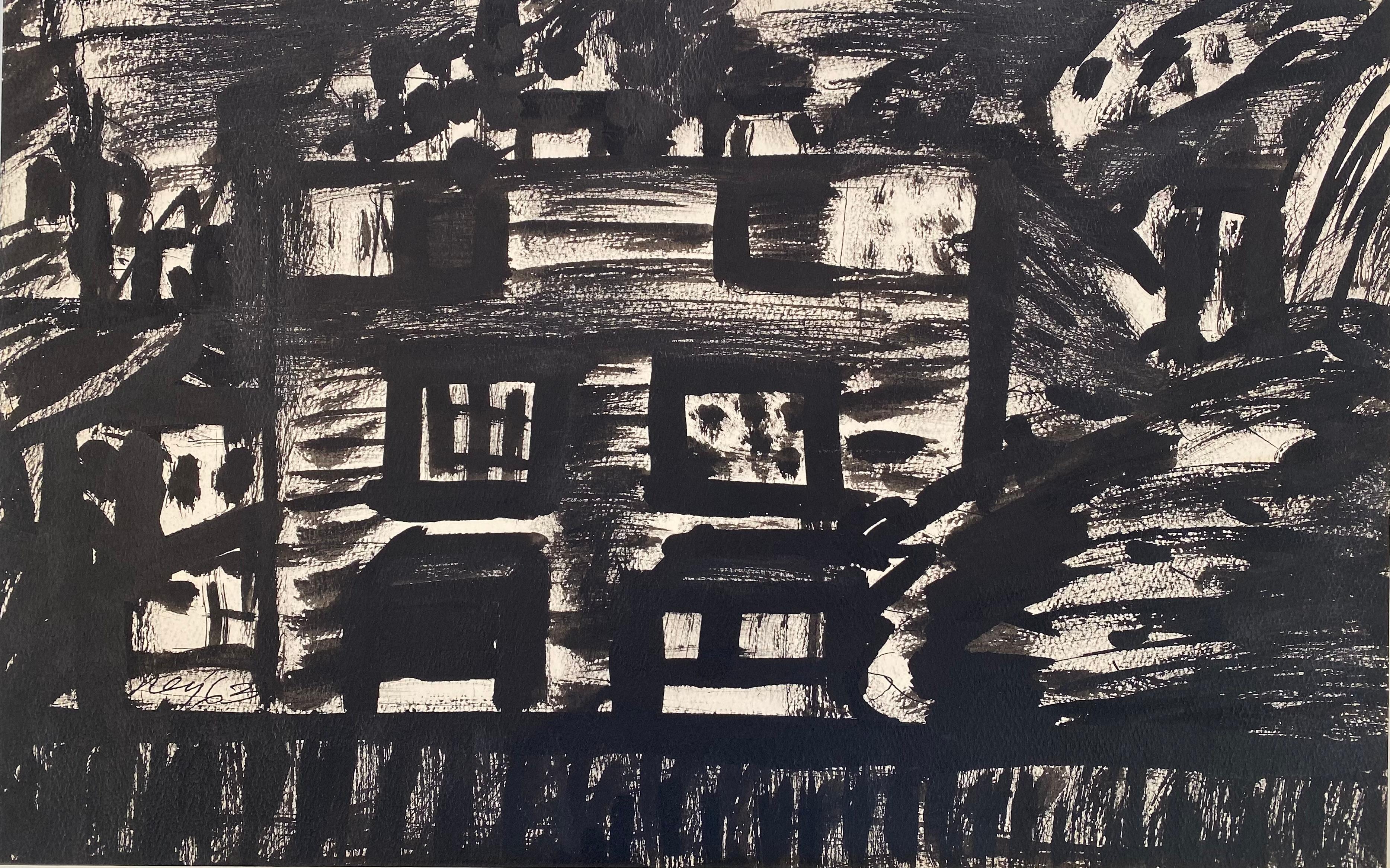 “Abstract in Black and White” - Art by Lloyd Raymond Ney