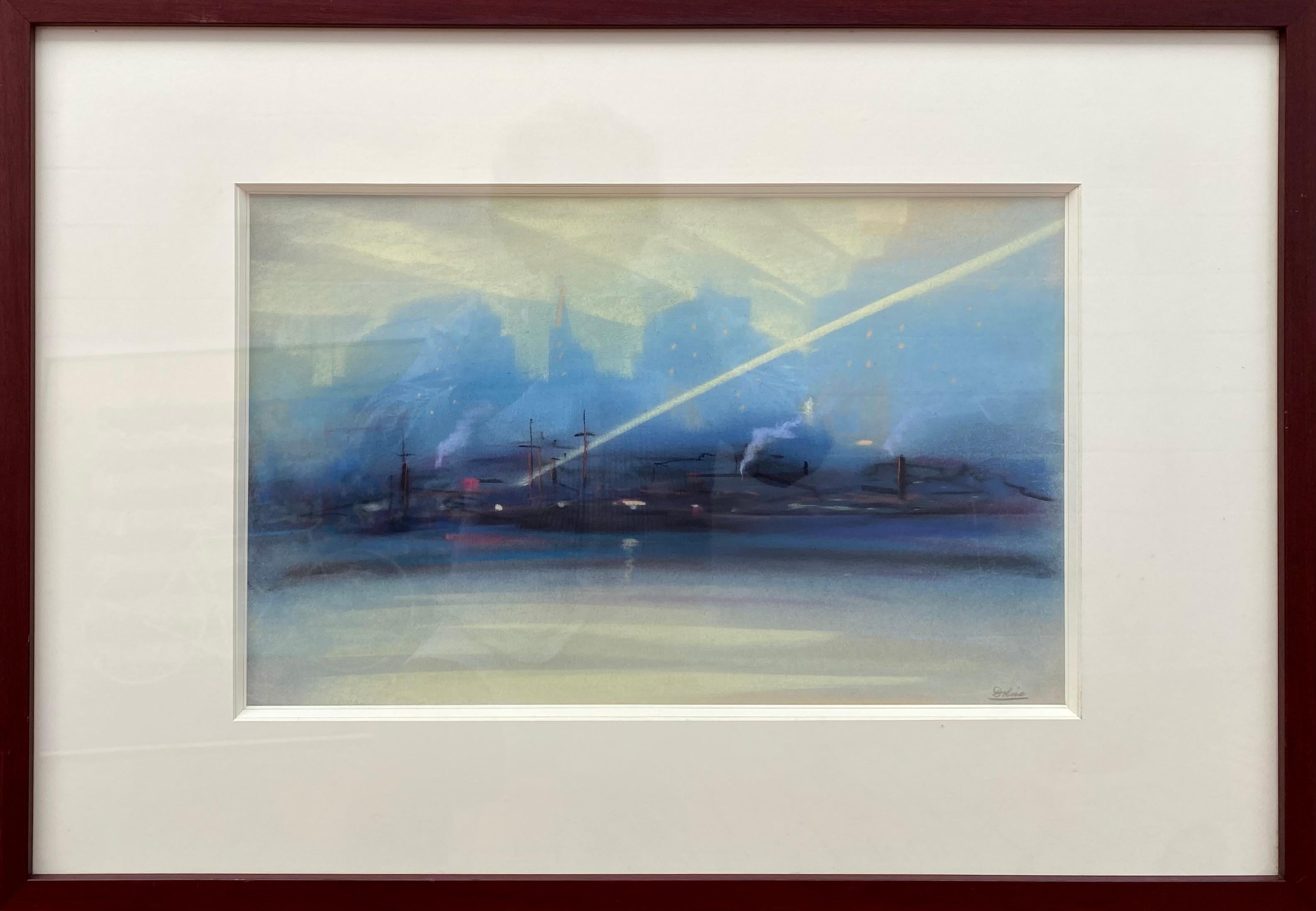 “New York at Night” - Art by Leon Dolice