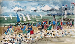 Segelboote vor dem Strand