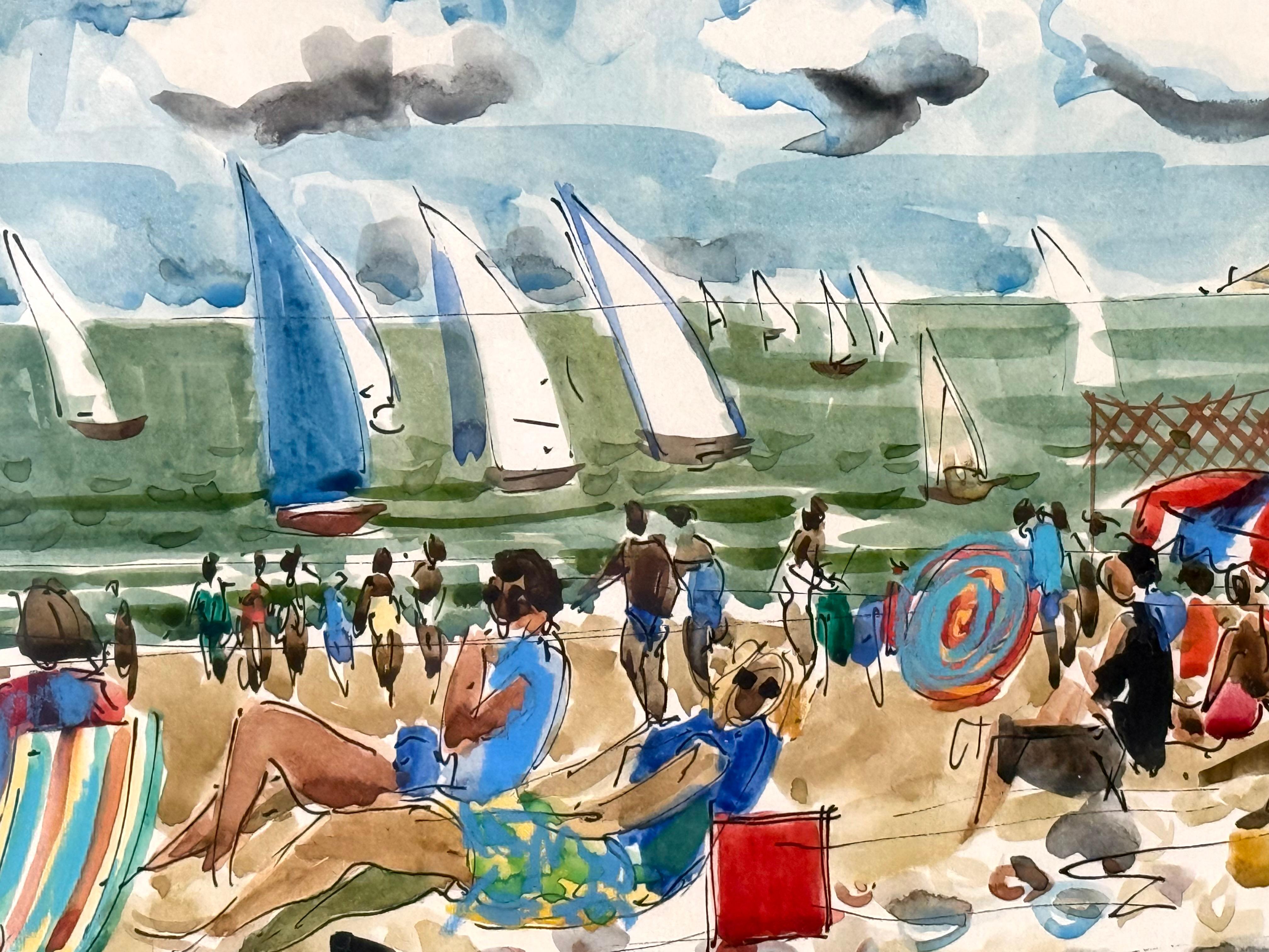 Voiliers au large de la plage en vente 1