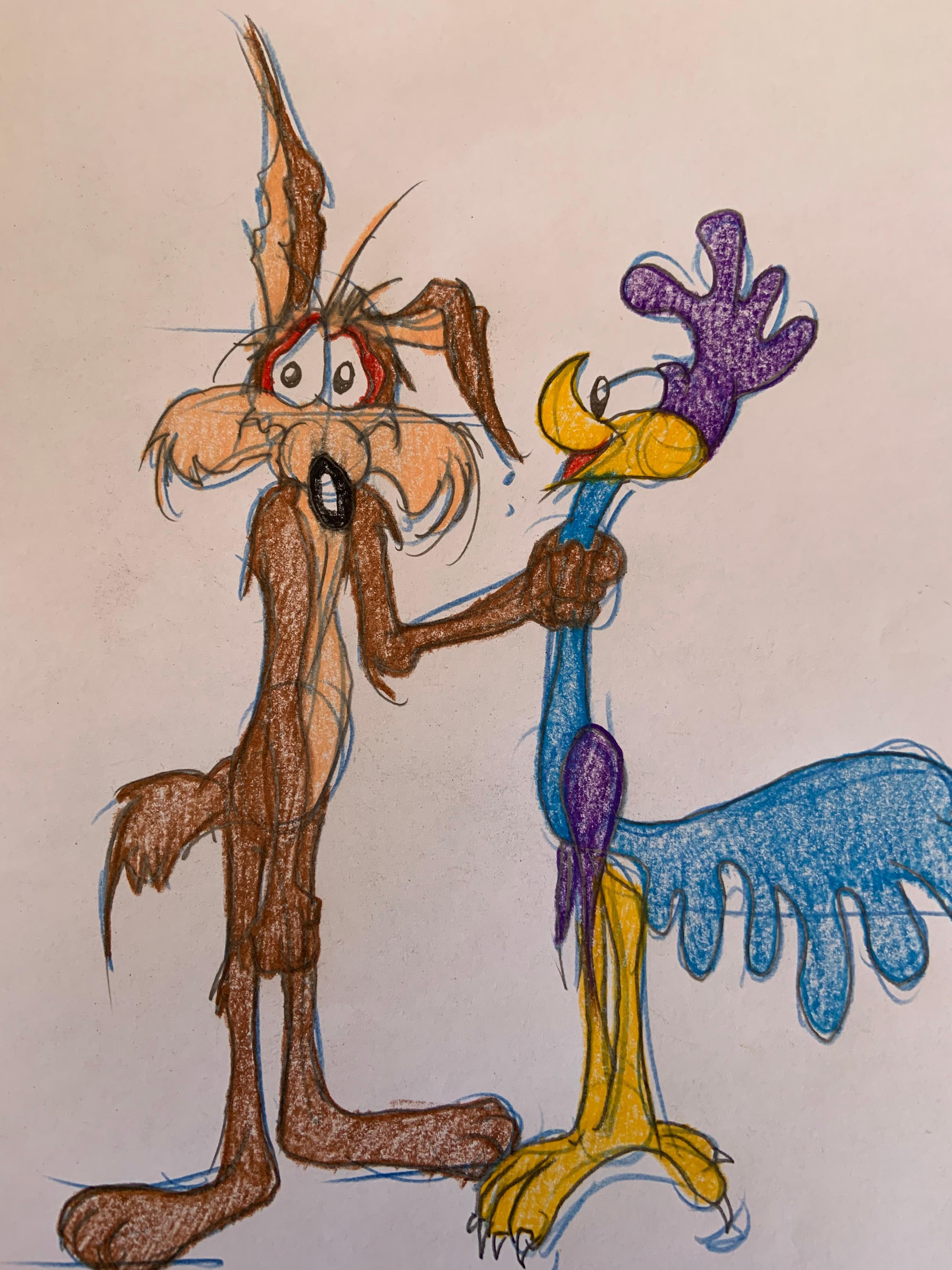 “Wile E.Coyote & Road Runner” - Art by Virgil Ross