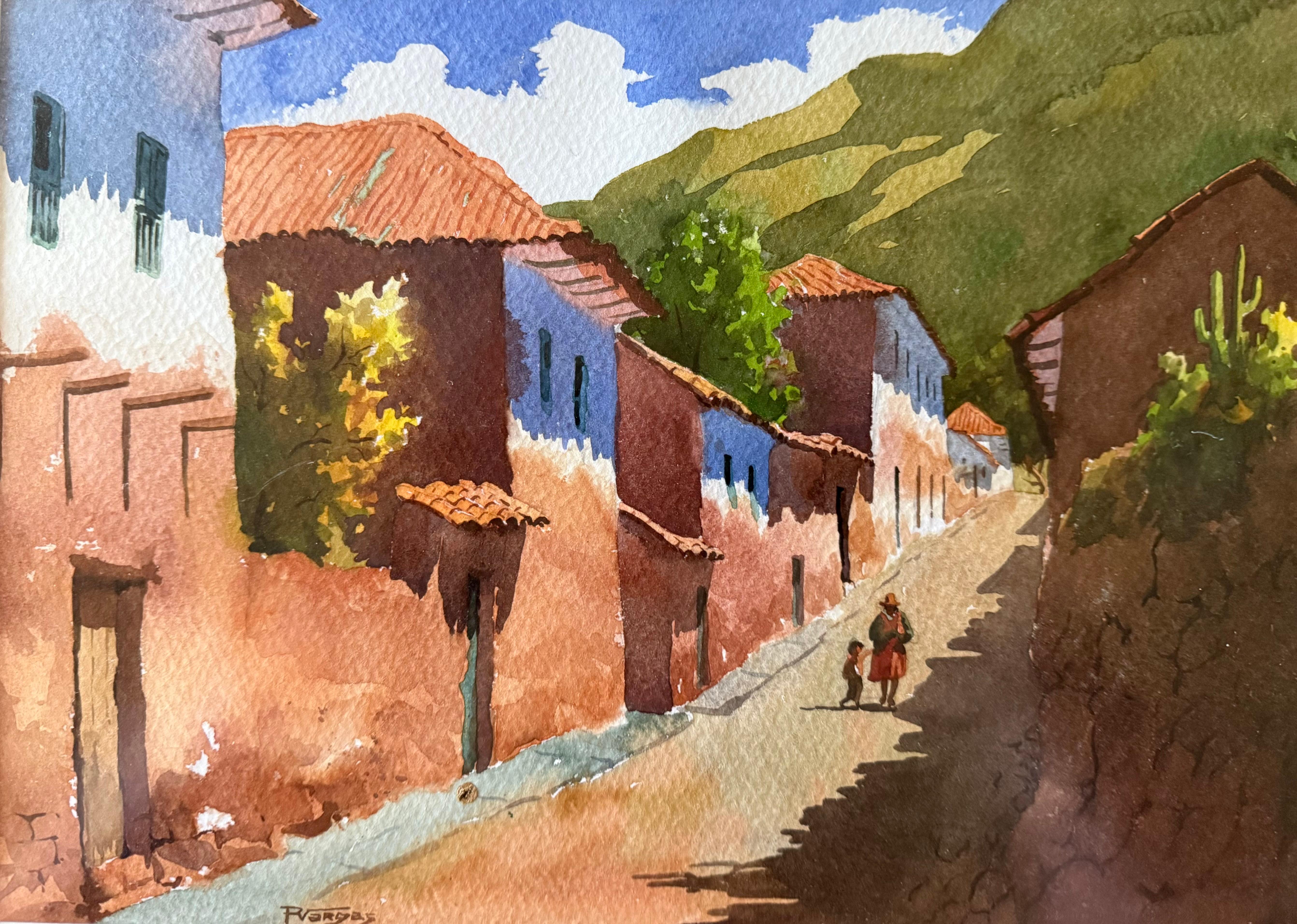 Roberto Vargas Landscape Art - “A Peruvian Village”