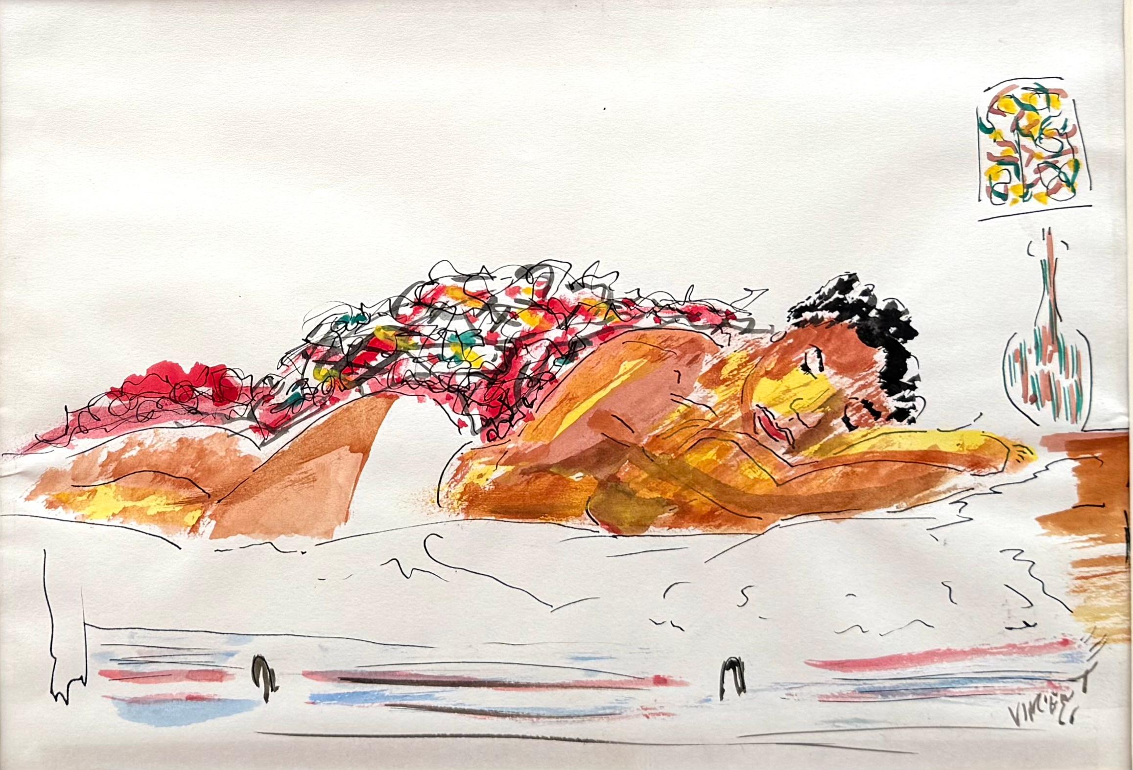Miniature Figurative Drawings and Watercolors