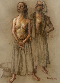 Dibujos y acuarelas de desnudos