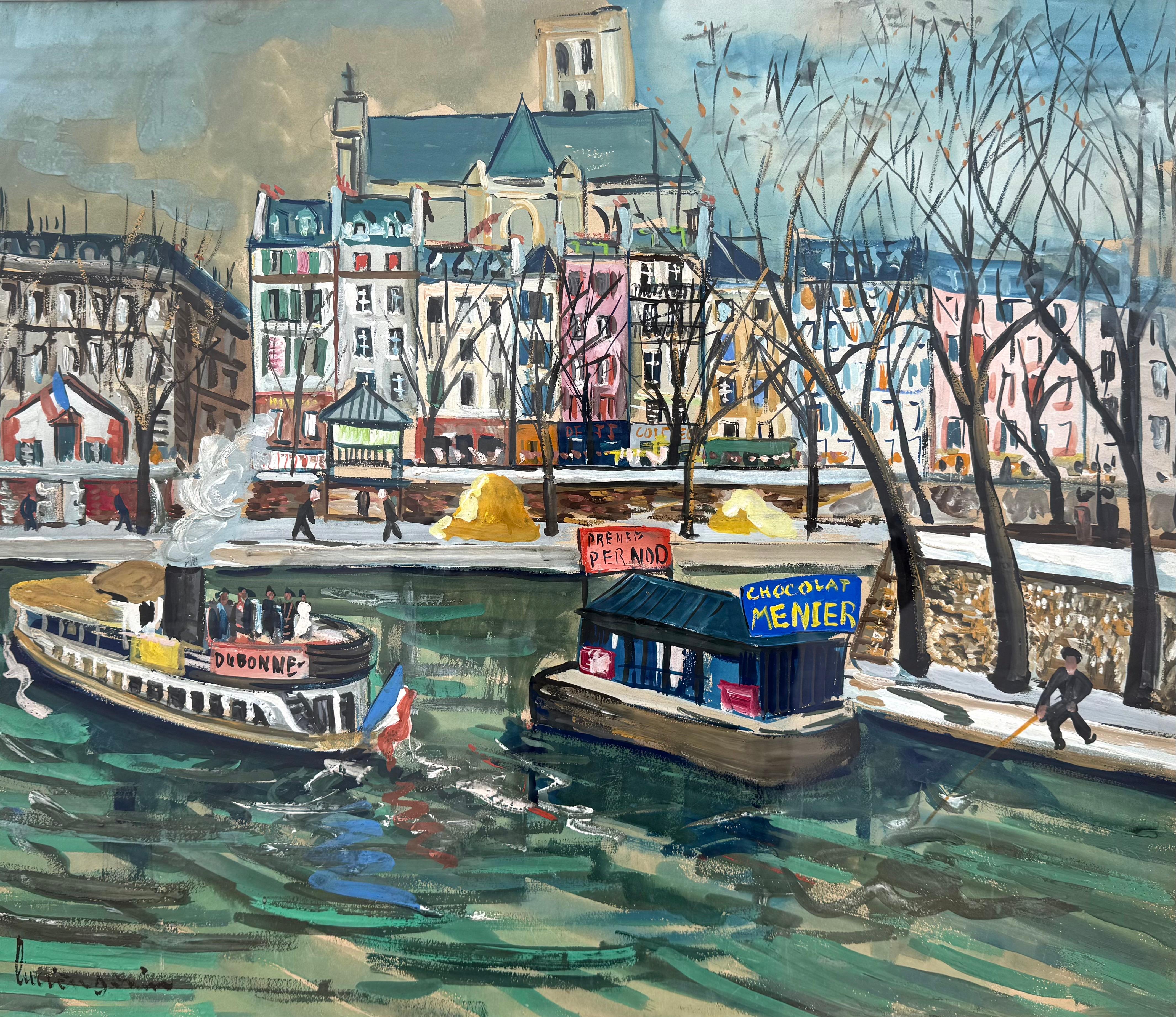 “Boats on the Seine, Paris”