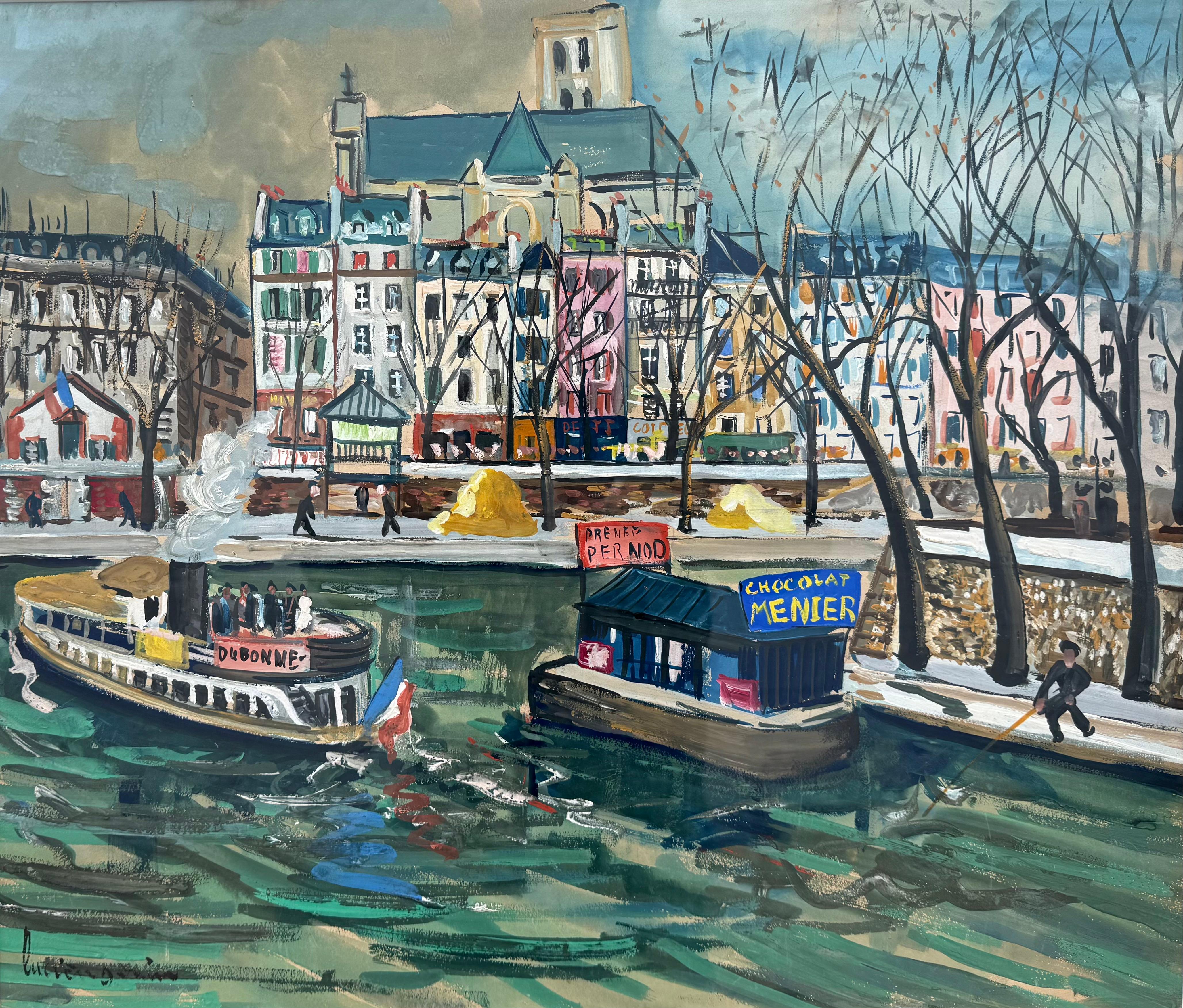 "Boote auf der Seine, Paris"