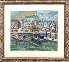 “Boats on the Seine, Paris”