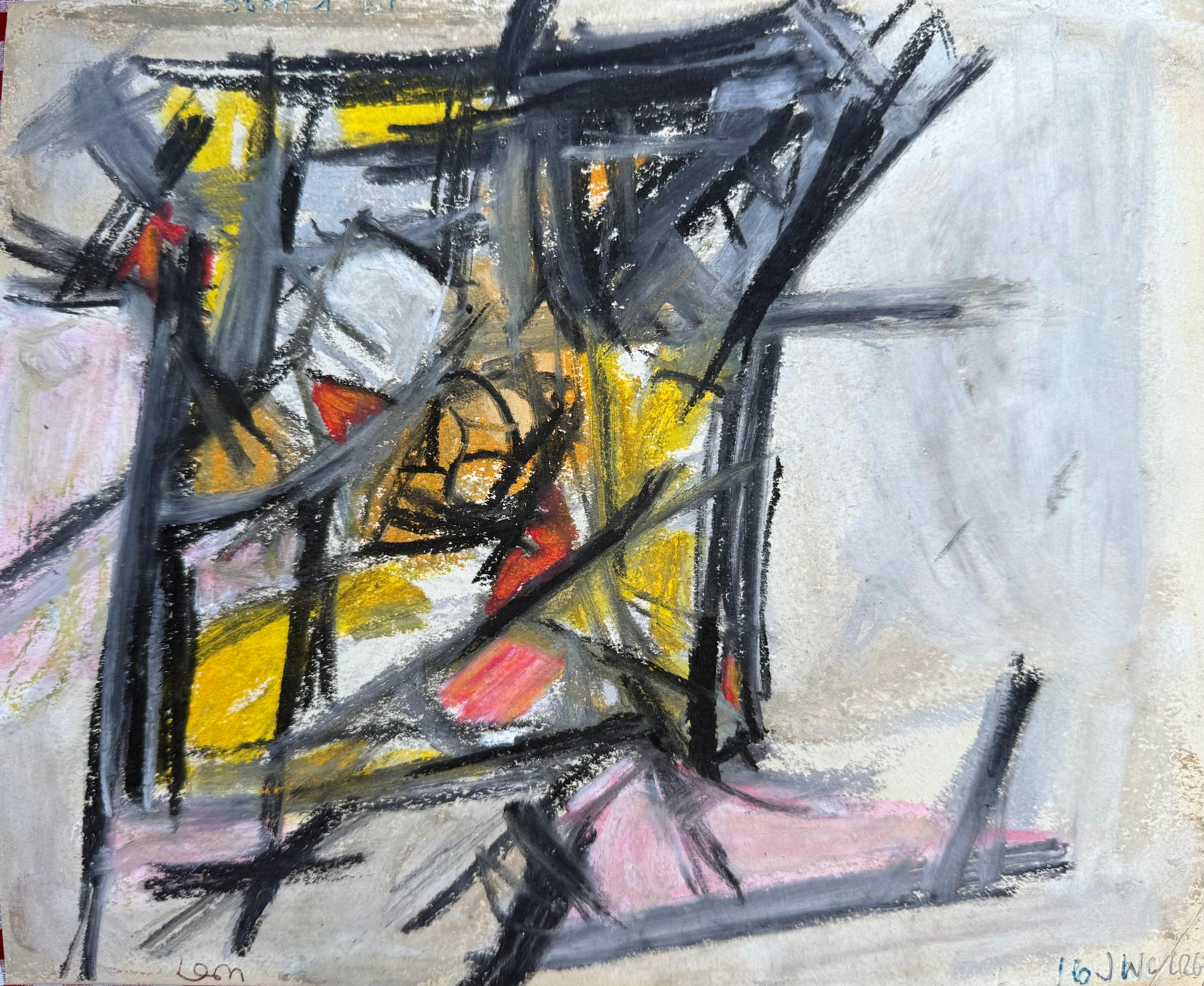 “Untitled” - Abstract Expressionist Art by Leon Wall