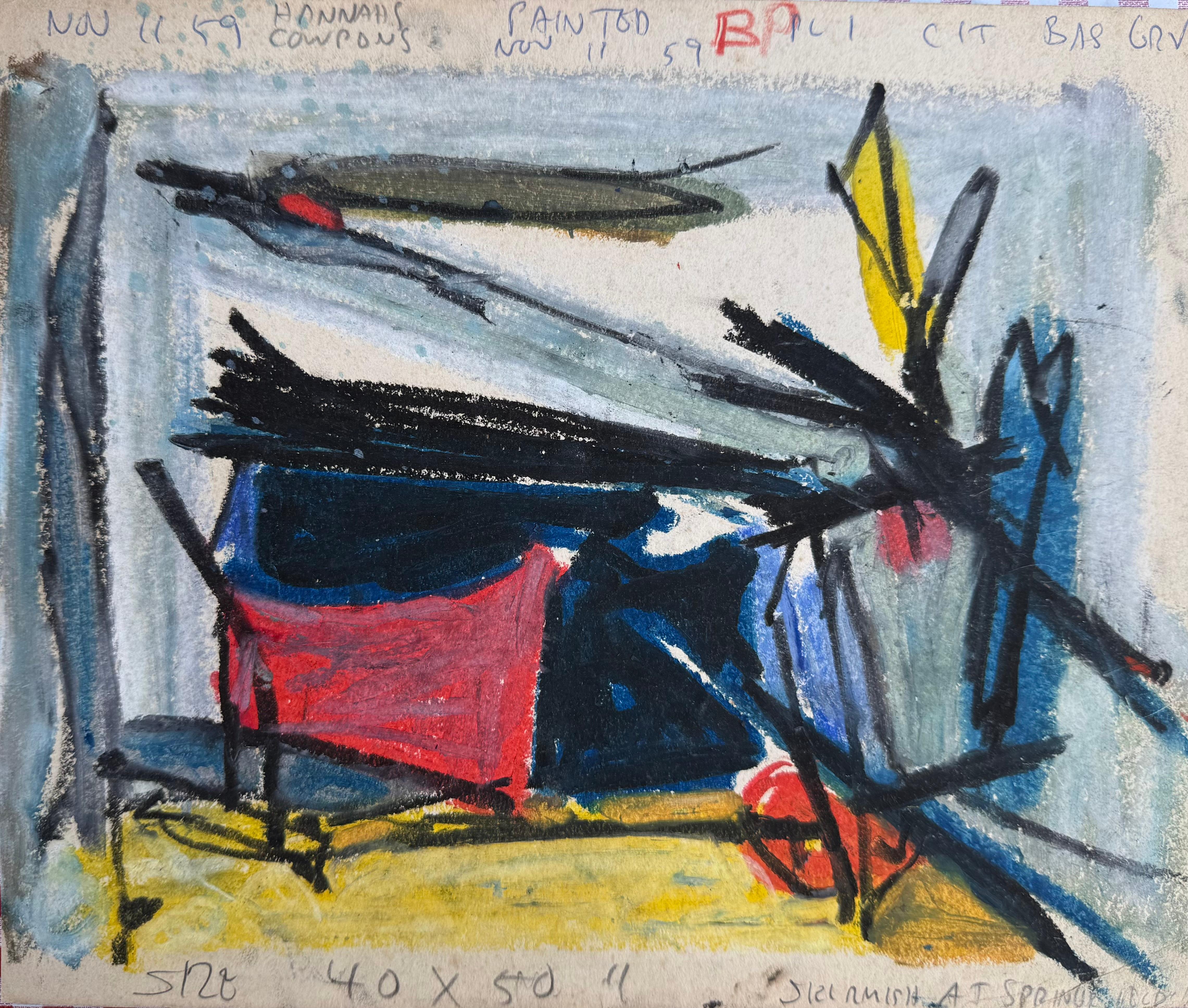 “Untitled” - Abstract Expressionist Art by Leon Wall