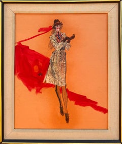 "Donna con sciarpa colorata"