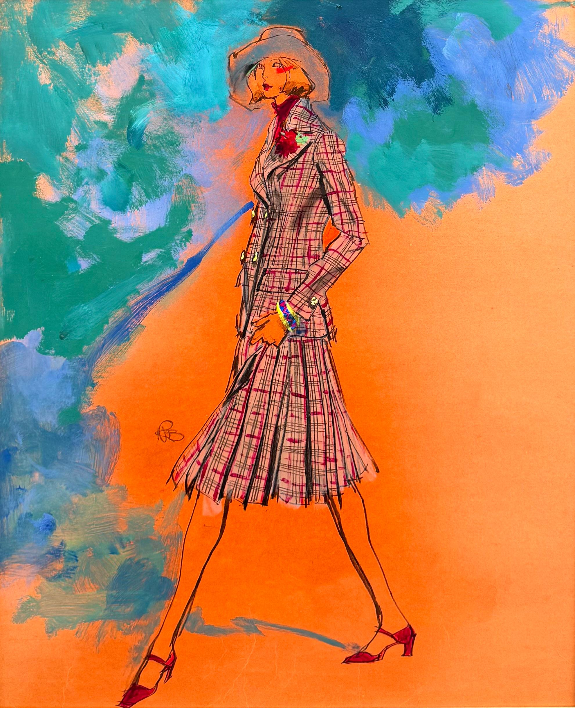 “Woman in Plaid” For Sale 3