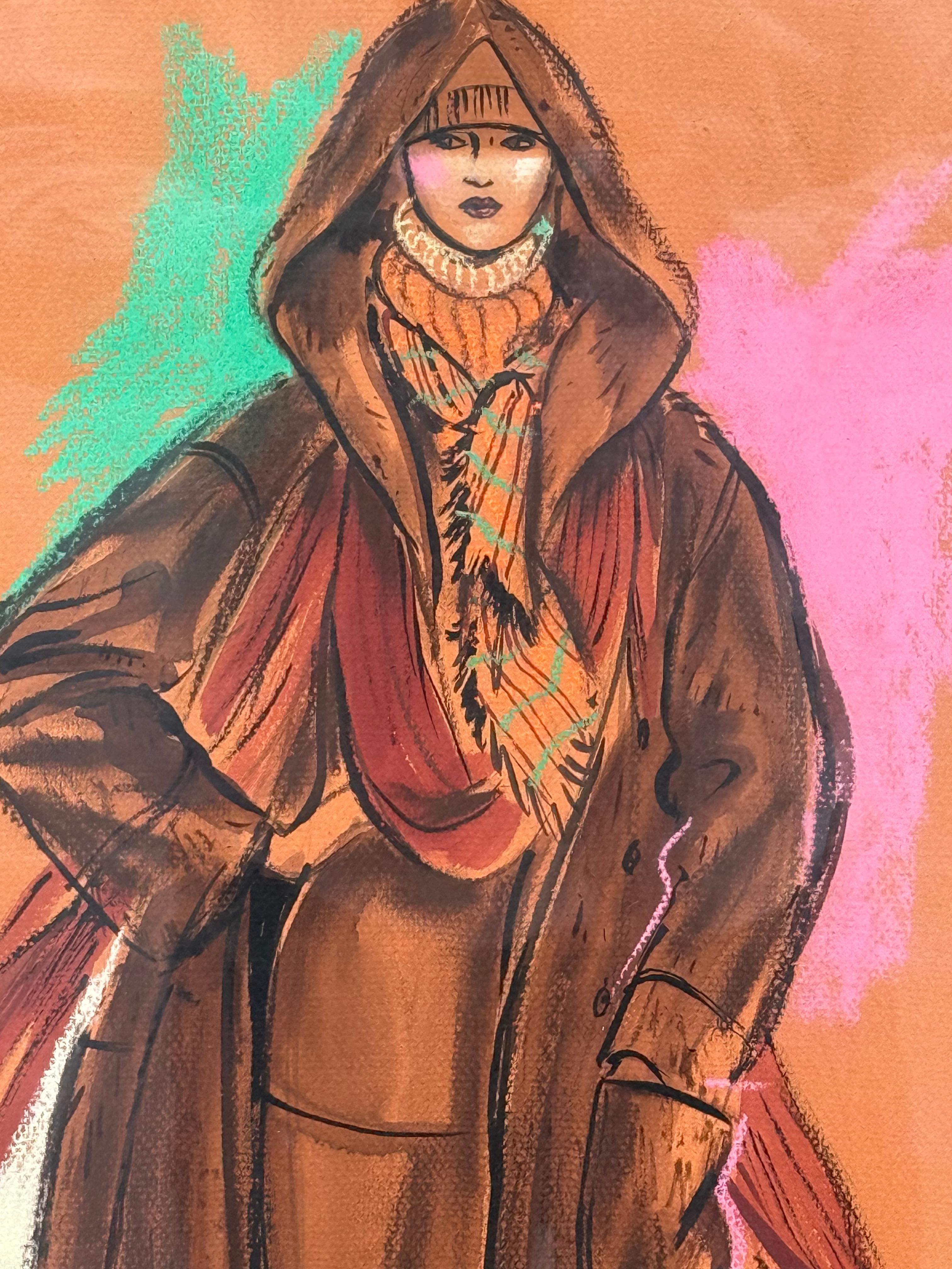 “Model in Hooded Coat” For Sale 1