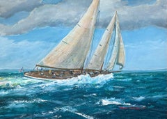 “Coral of Cowes under Full Sail”