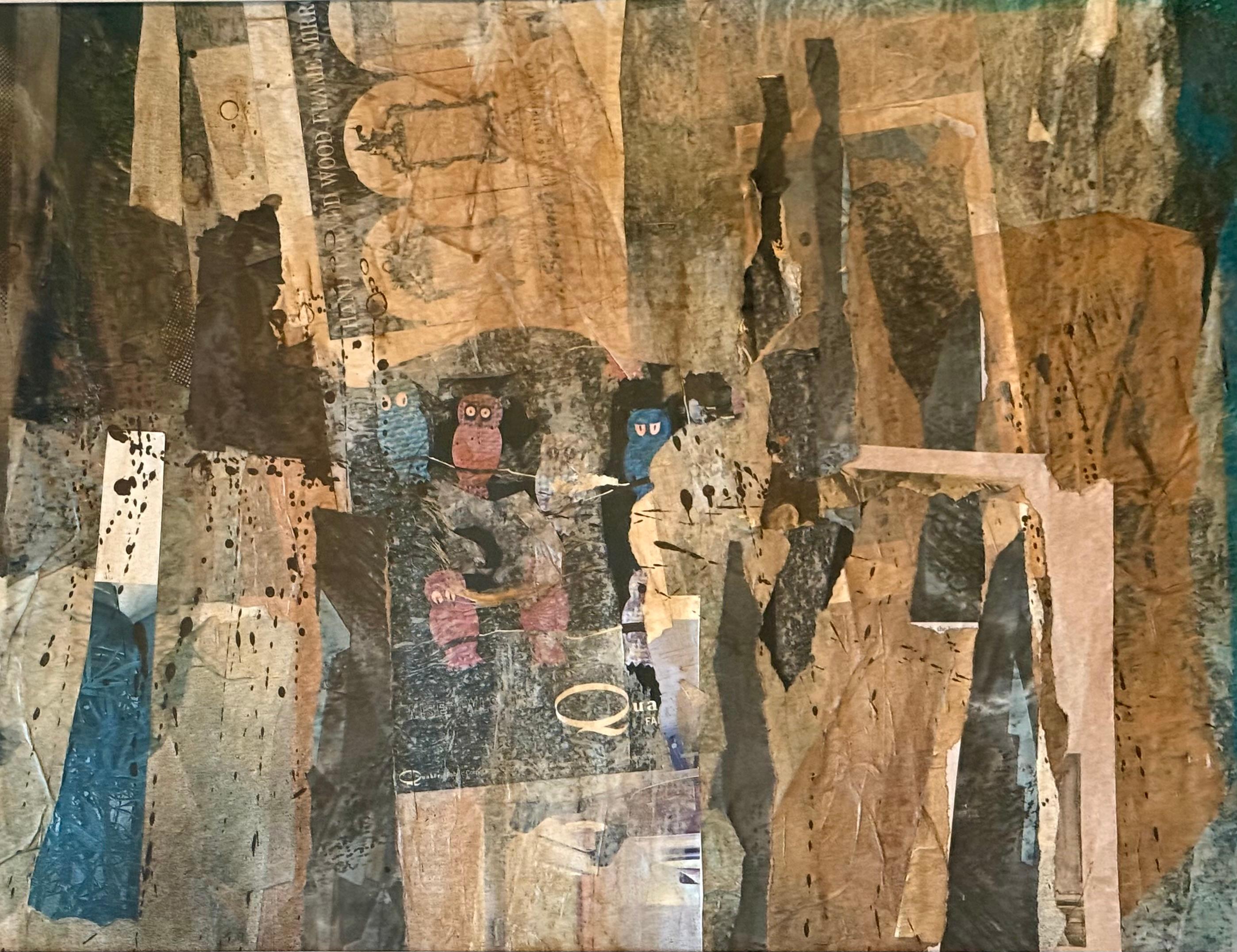 “Owls in a Abstract” - Art by Miriam Sawyer