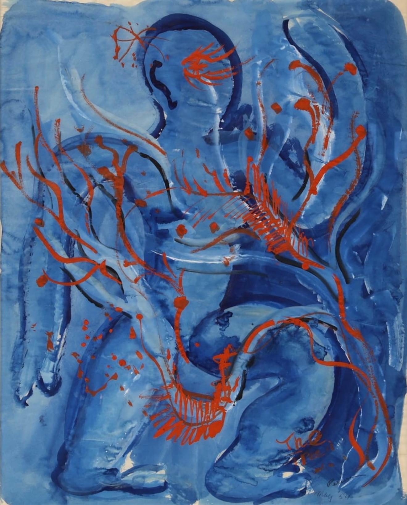 “Abstract Figure in Blue”