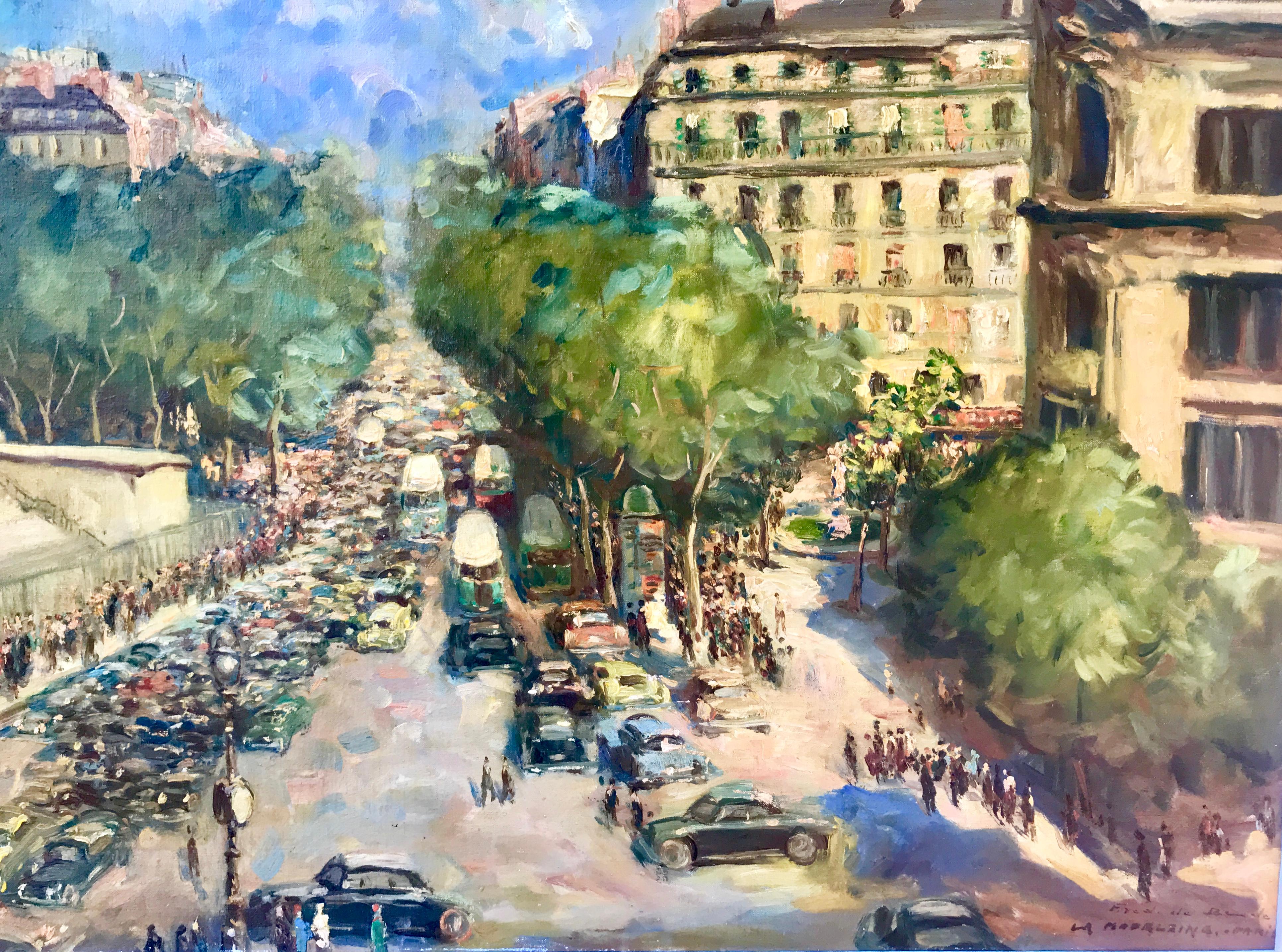 “La Madeleine, Paris” - Post-Impressionist Painting by Fred De Bock