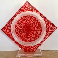 Vintage “Red Acrylic Sculpture”