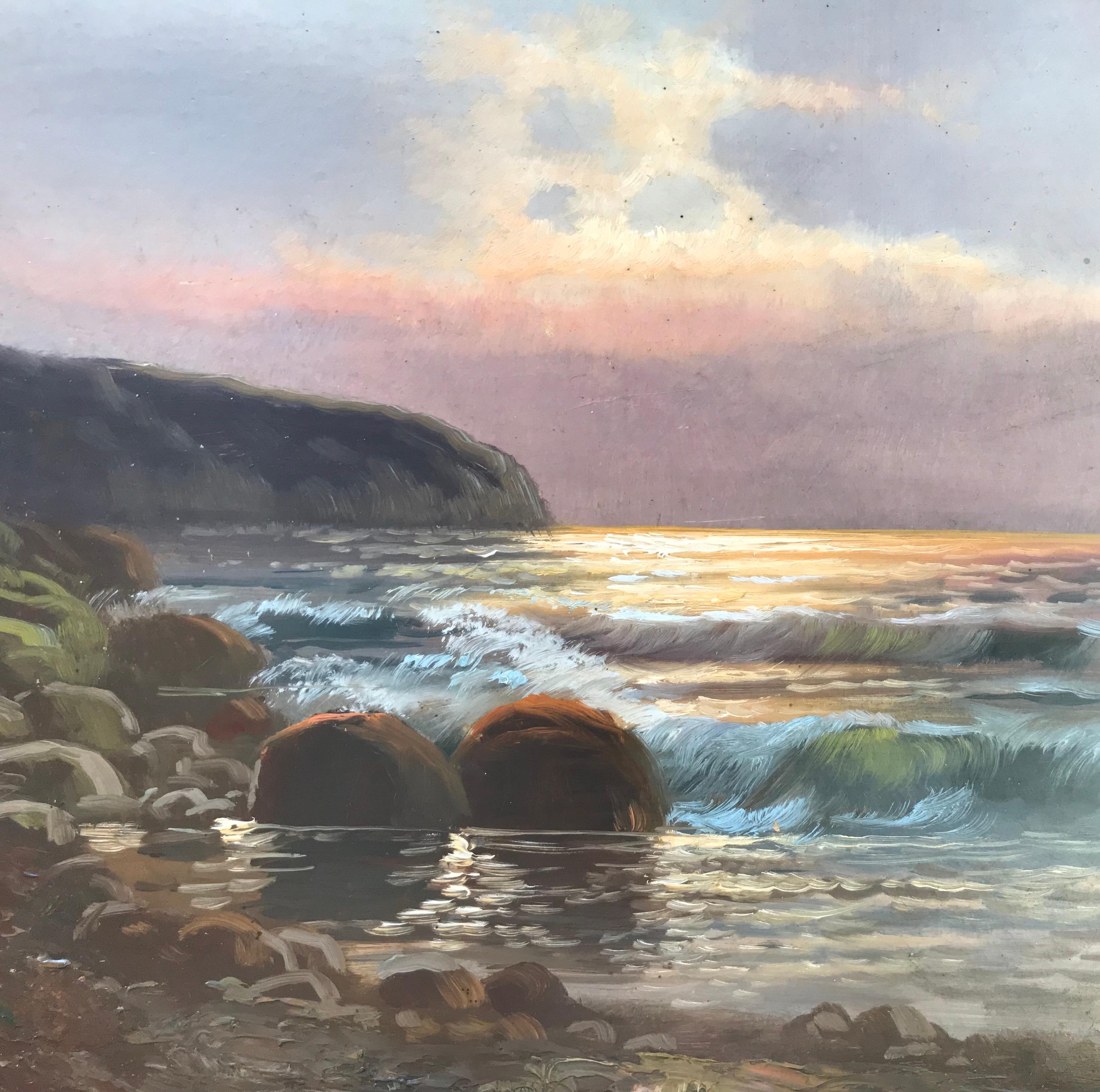 ”Twilight Laguna Beach” - Painting by Robert William Wood