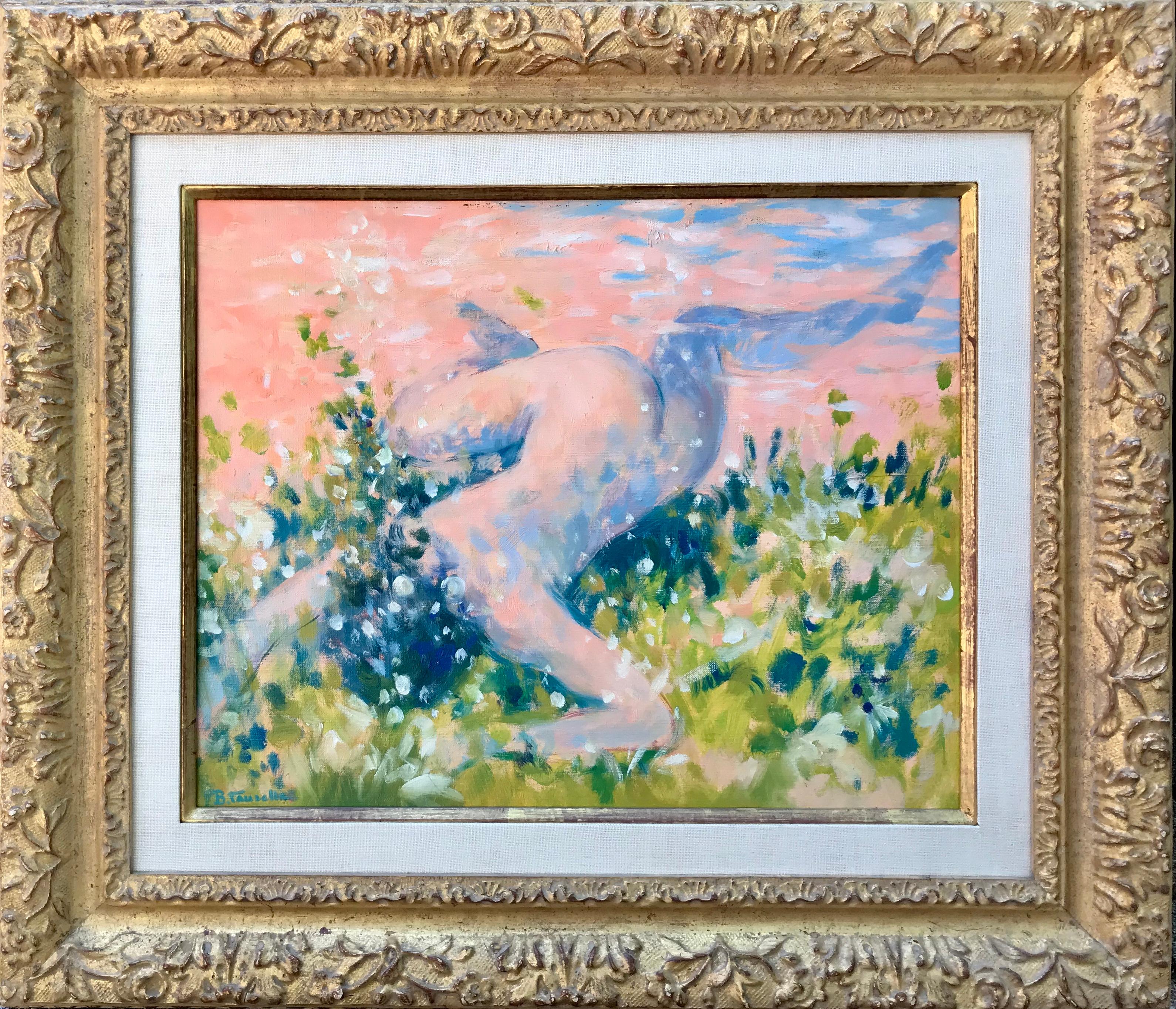 Oil on canvas painting by the French artist, Bernard Taurelle.  Signed lower left and titled verso.  Dated 1975.  Condition:  Excellent.   In fine gilded frame 20.50'' x 23.50 inches.   Felix Vercel Gallery label affixed verso.

Bernard Taurelle was