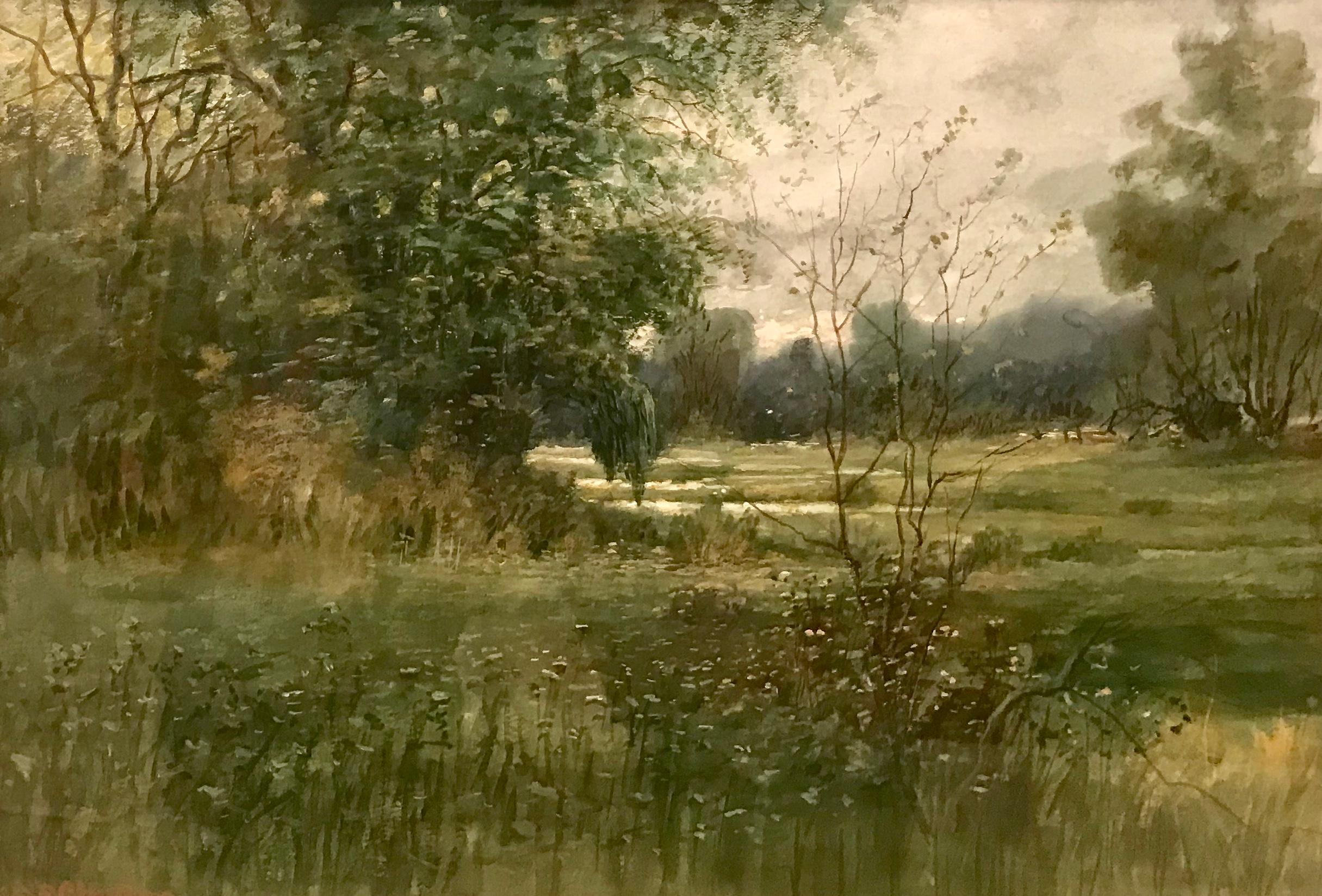 Samuel R. Chaffee Landscape Art - “Pond View”