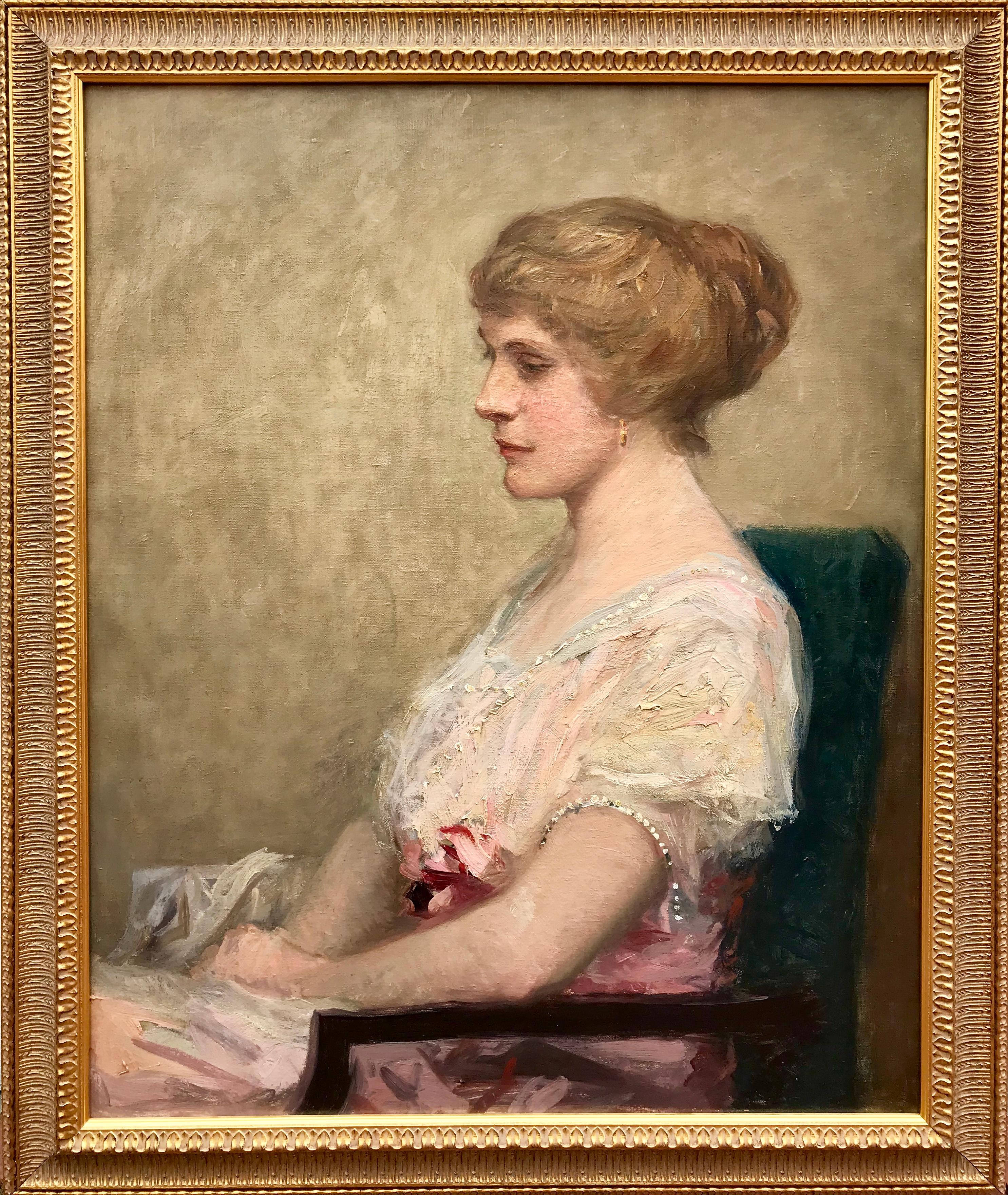 “Portrait of Mrs. Edward Tack” - Painting by Augustus Vincent Tack