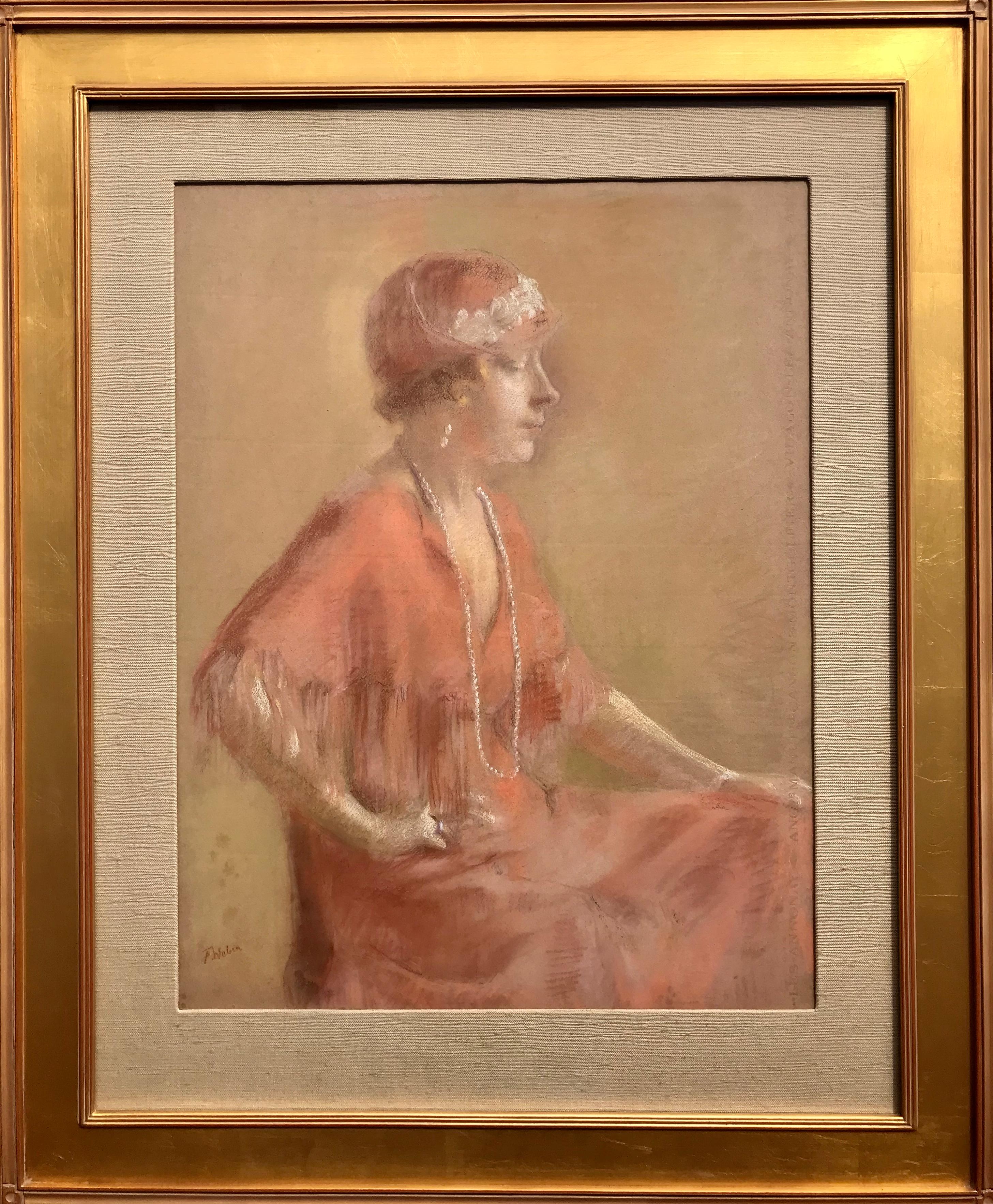 “Flapper Girl” - Post-Impressionist Art by Frederick Theodore Weber