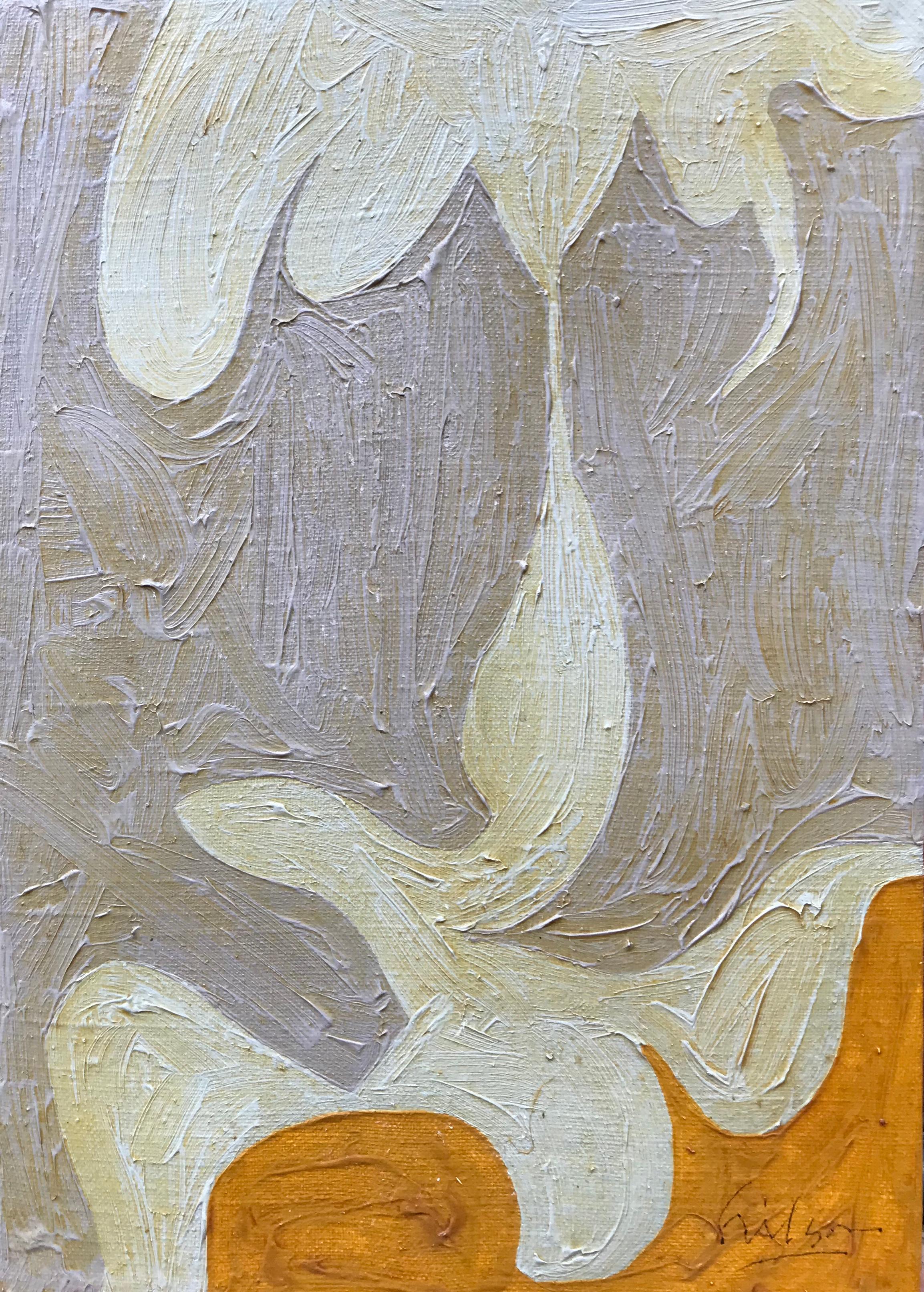 Harry Hilson Abstract Painting – „Orangenstück“