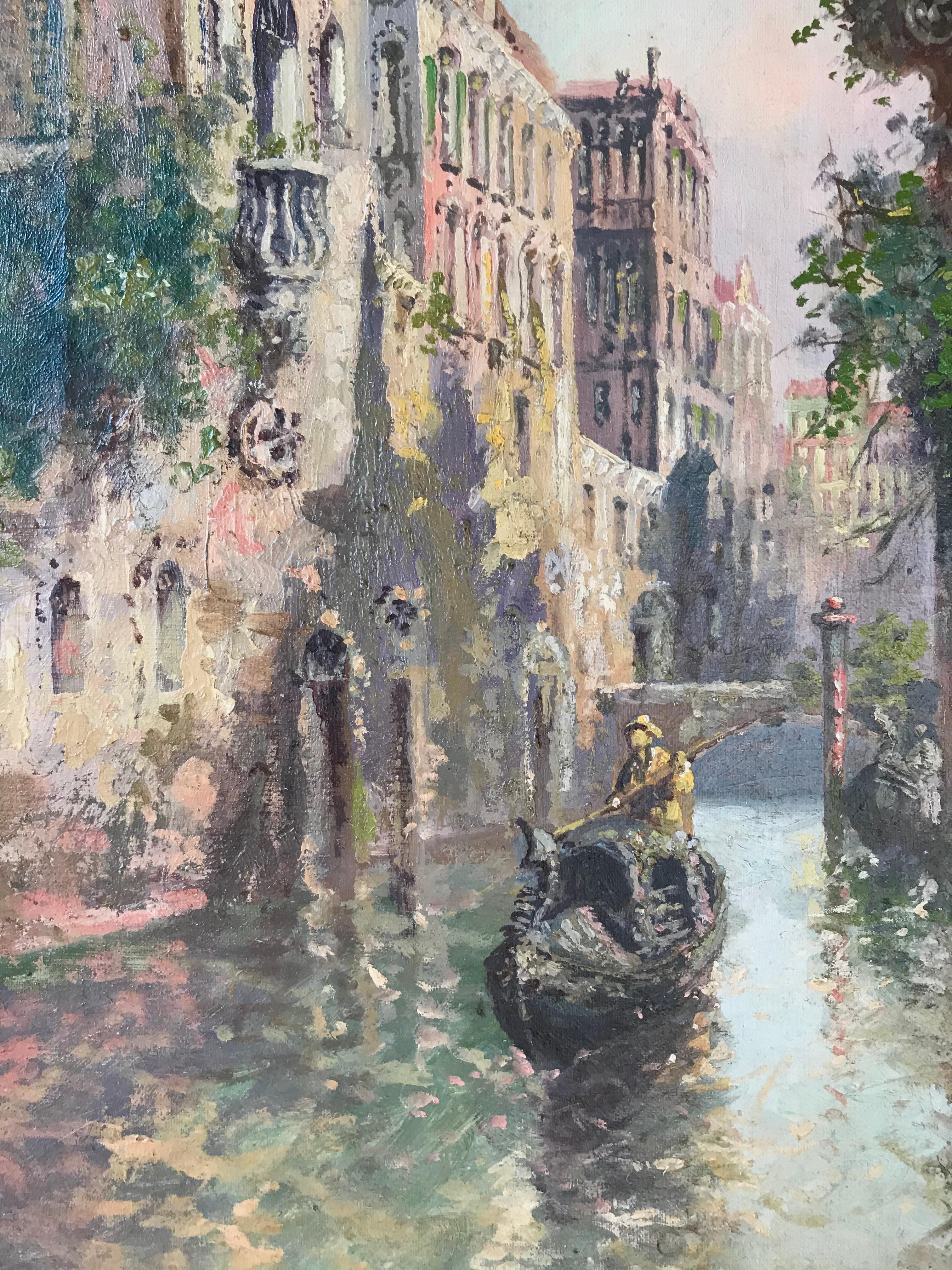 “Venezia” - Post-Impressionist Painting by Yves Gianni