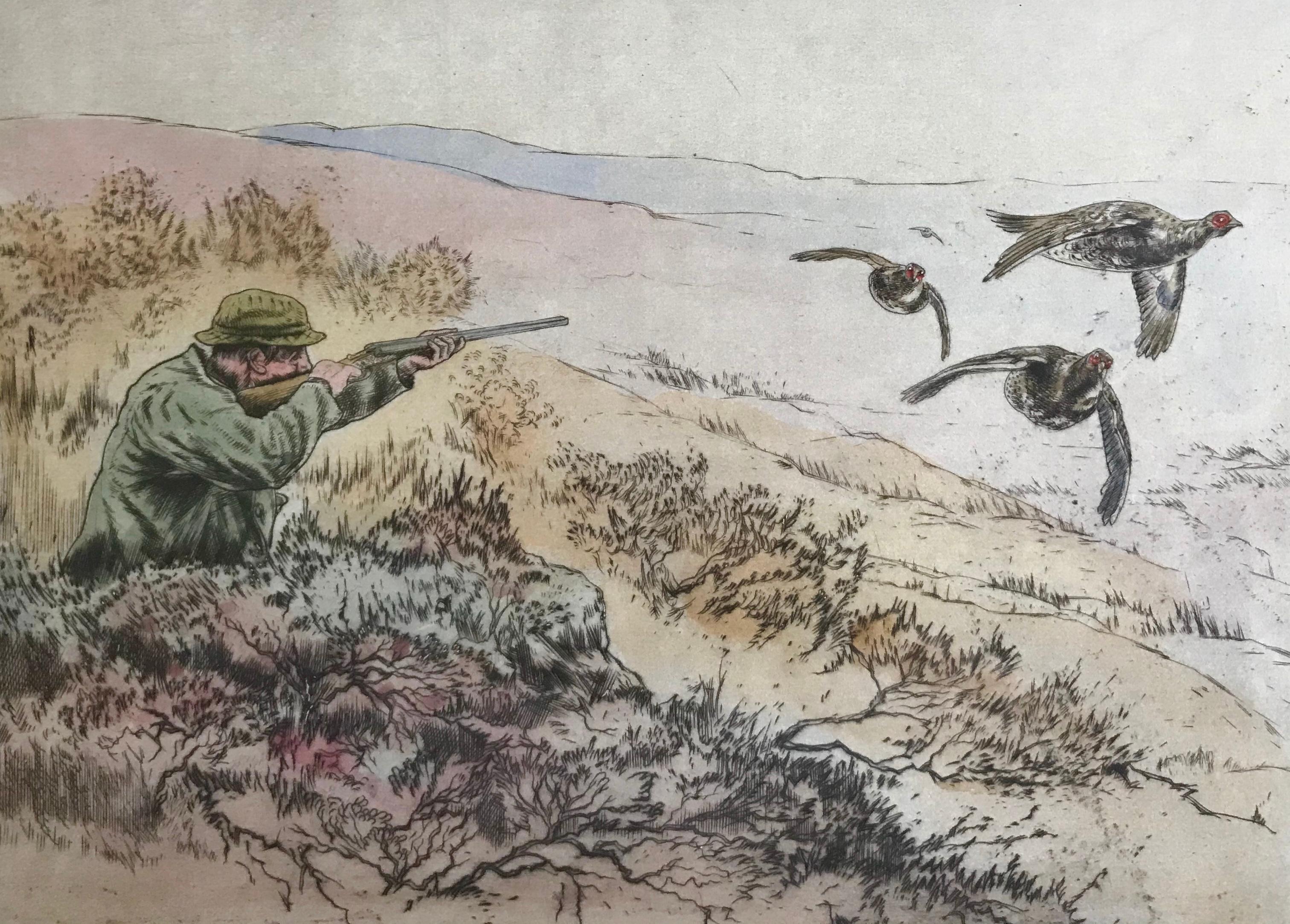 “Grouse Shooting” - Academic Print by Henry Wilkinson