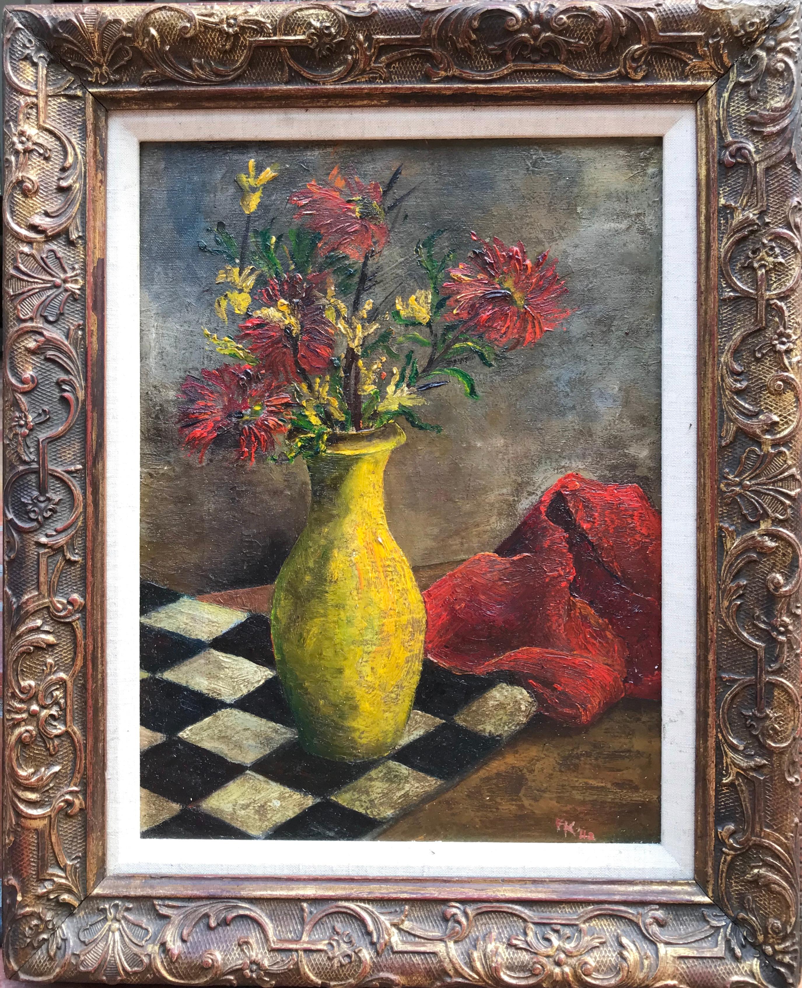 “The Yellow Vase” - Painting by Frances Joan Kruszewski
