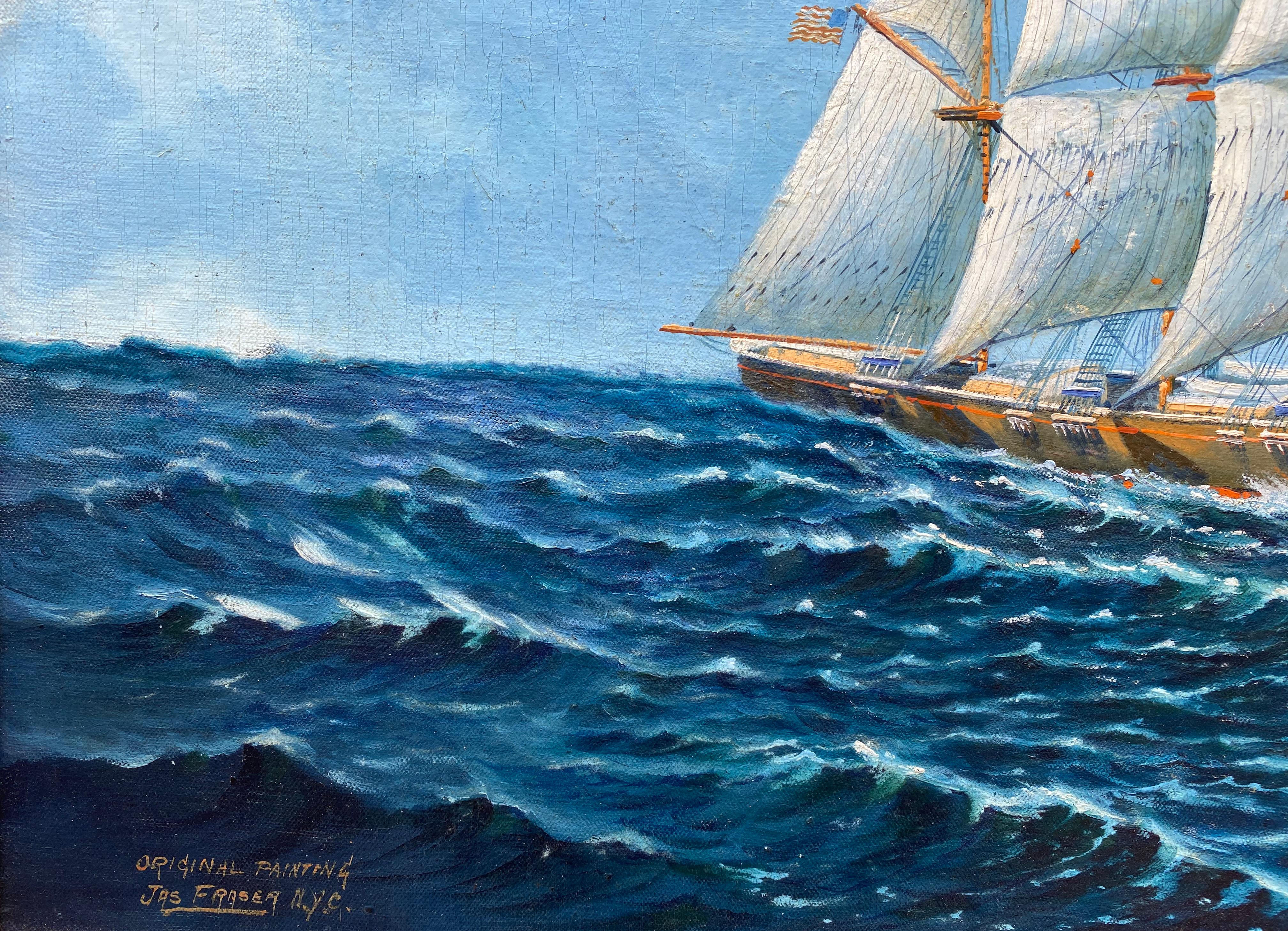 “Clipper Ship” - Painting by Jas Fraser