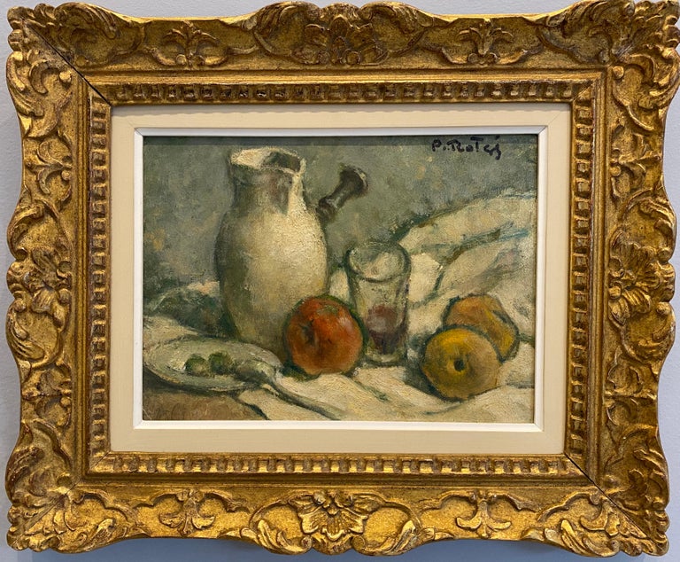 “Pitcher and Fruit” - Painting by Prosper Rotge
