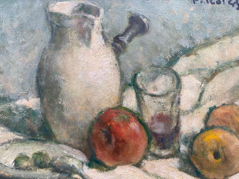 “Pitcher and Fruit” - Post-Impressionist Painting by Prosper Rotge