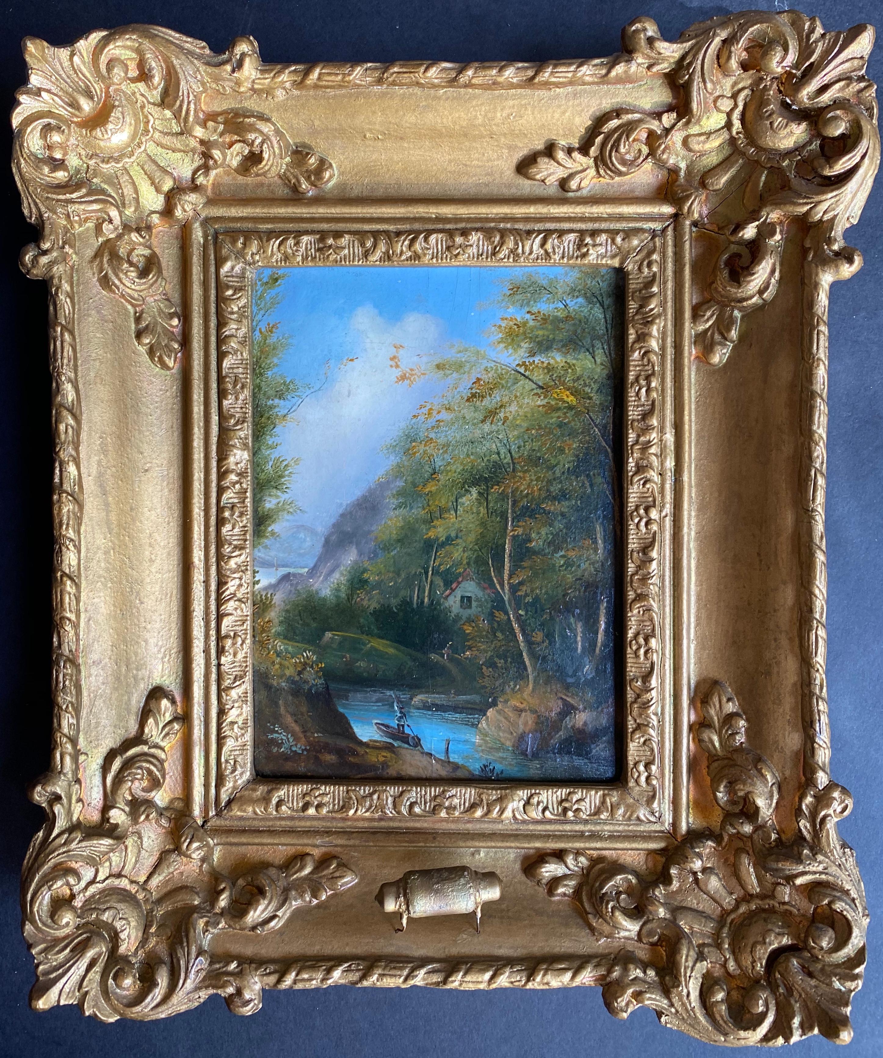 “Worcester, Massachusetts” - Painting by Mabel Blake (Hale)