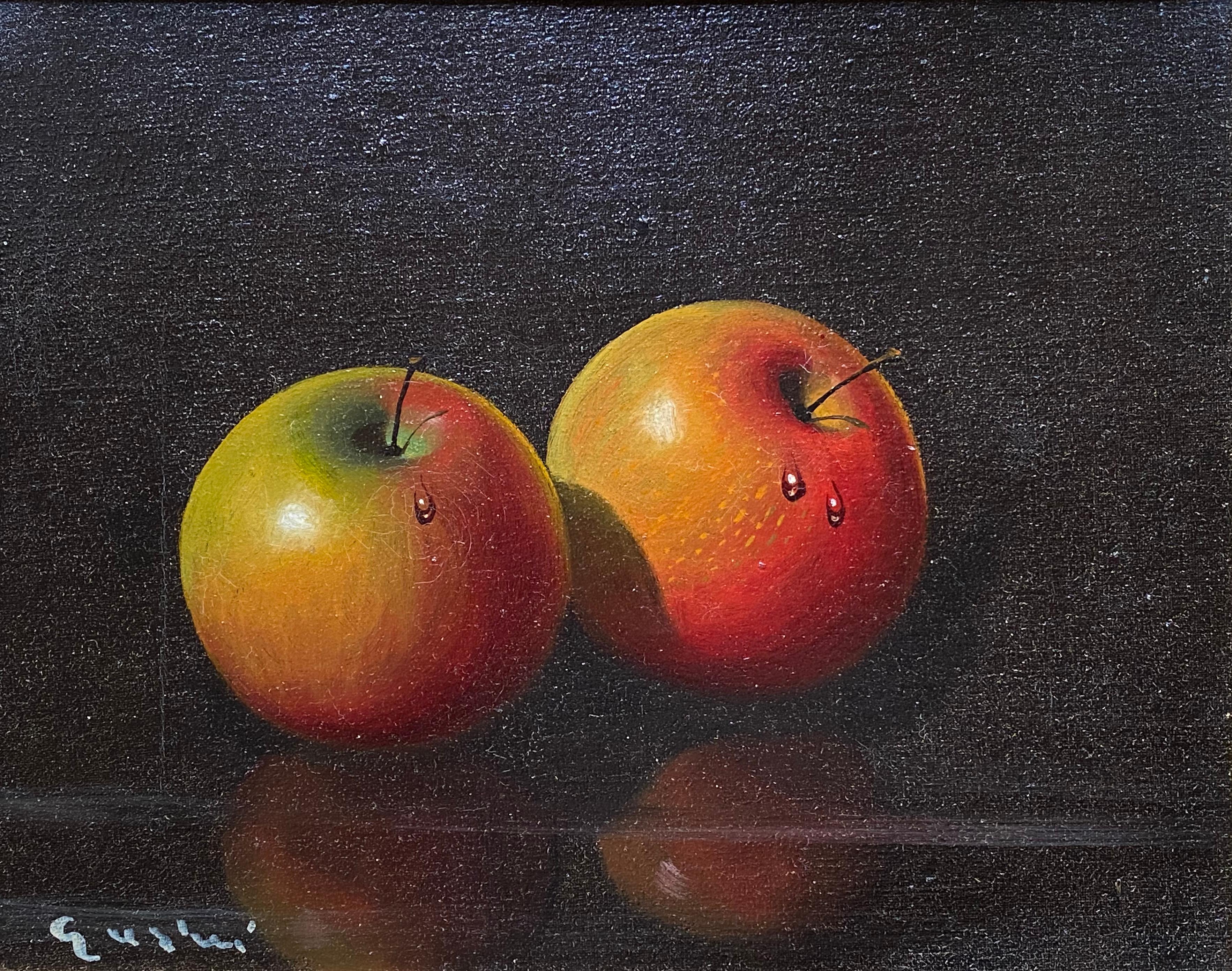 Antonio Gusini Still-Life Painting - ��“Still Life with Apples”
