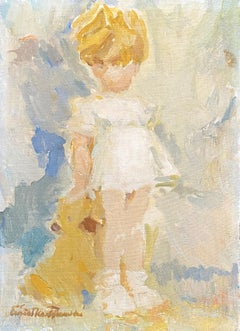 “Child with Teddy Bear”