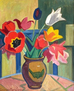 Vintage “Poppies and Tulips”