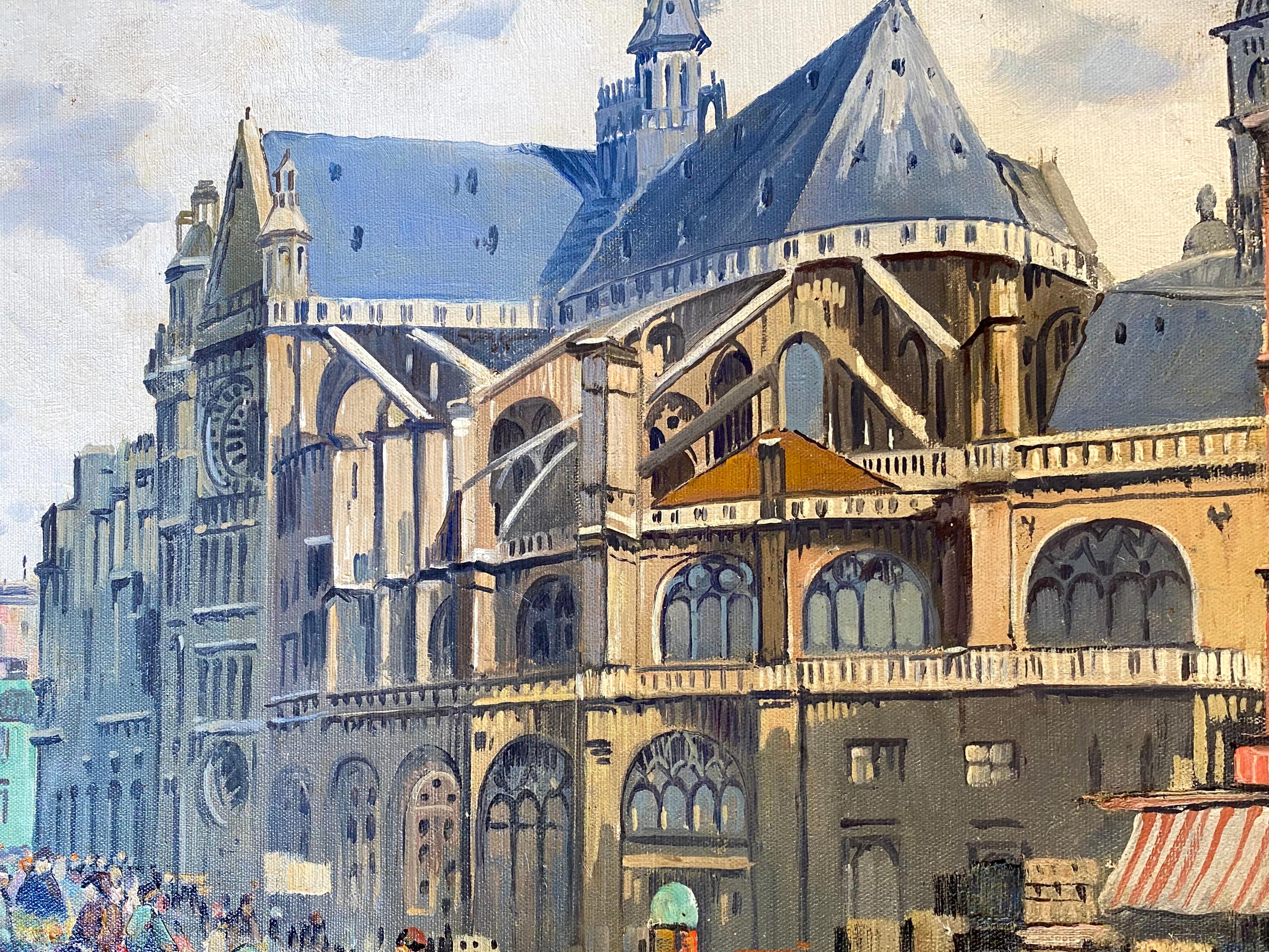 Les Halles de Paris (Post-Impressionismus), Painting, von H. F. Root
