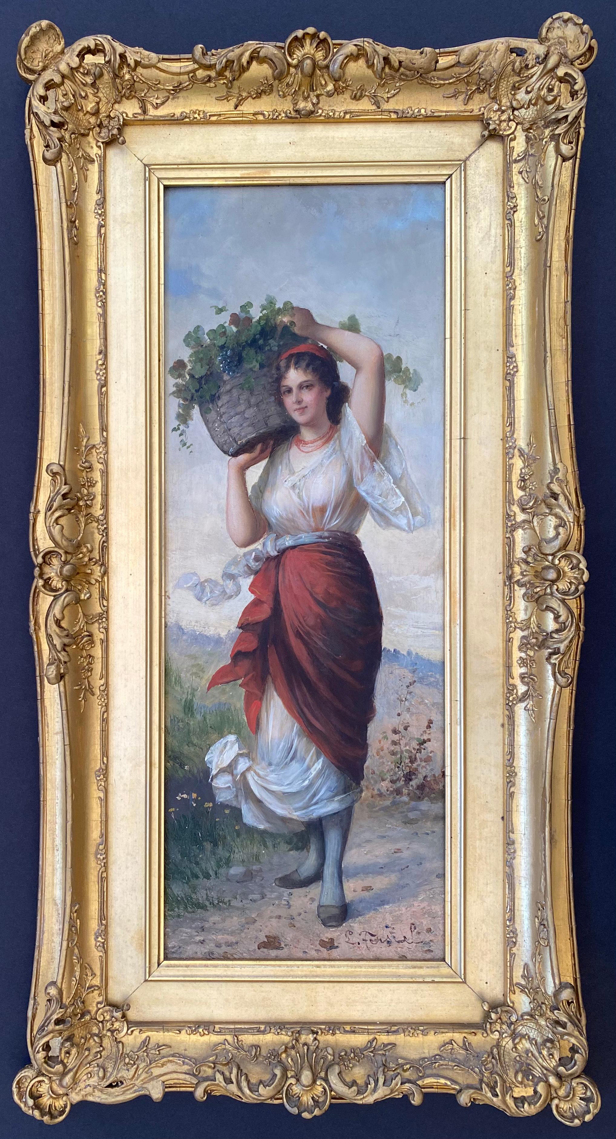 “Dalmatian Grape Seller” - Painting by Ludwig Ferstel