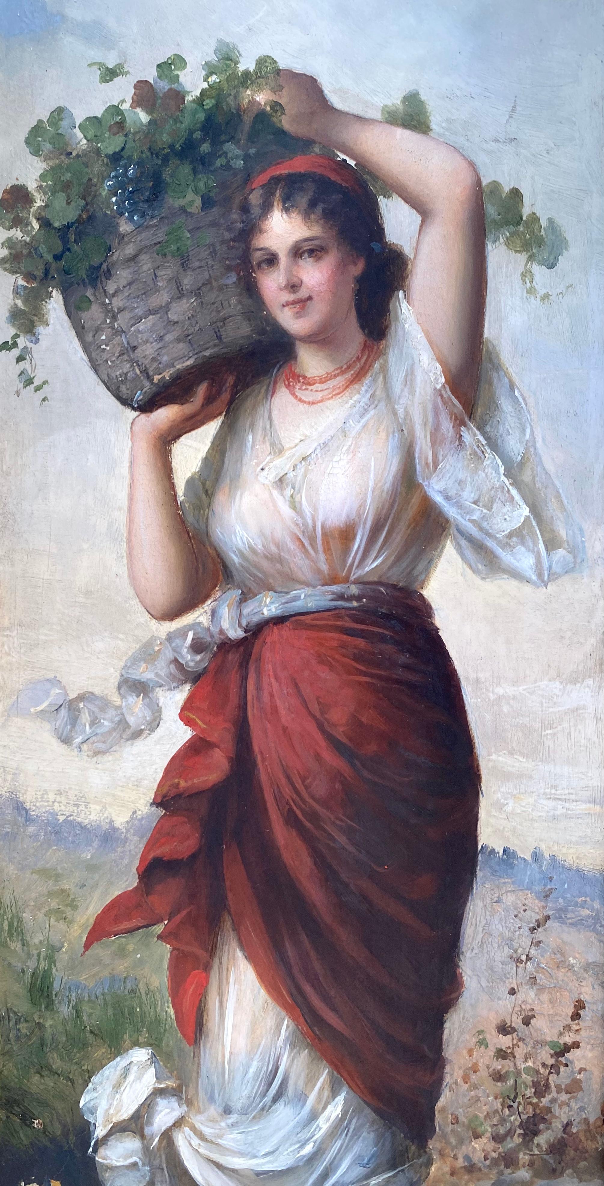 woman being fed grapes painting