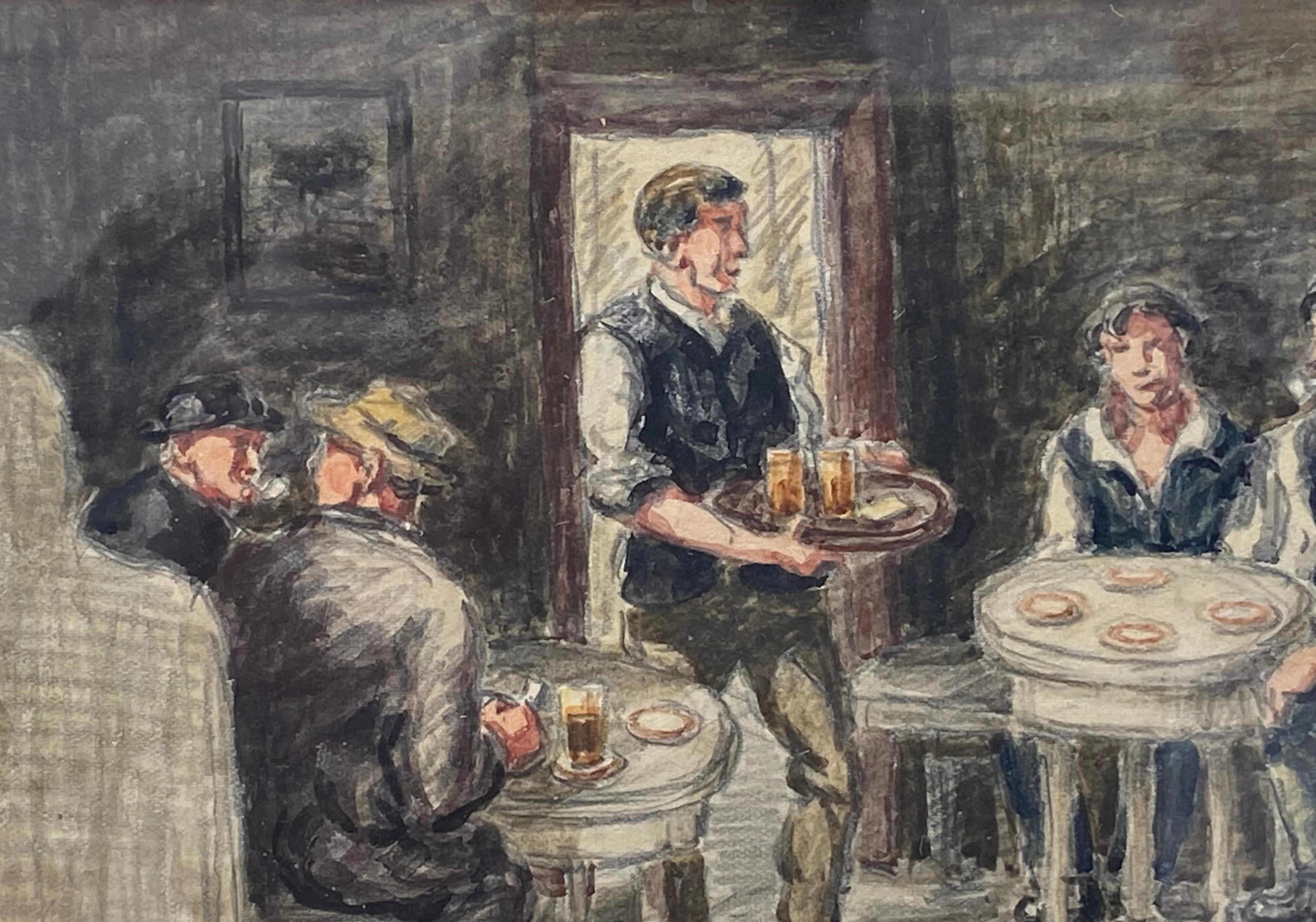 “Serving the Pints” - Art by George Anderson Short