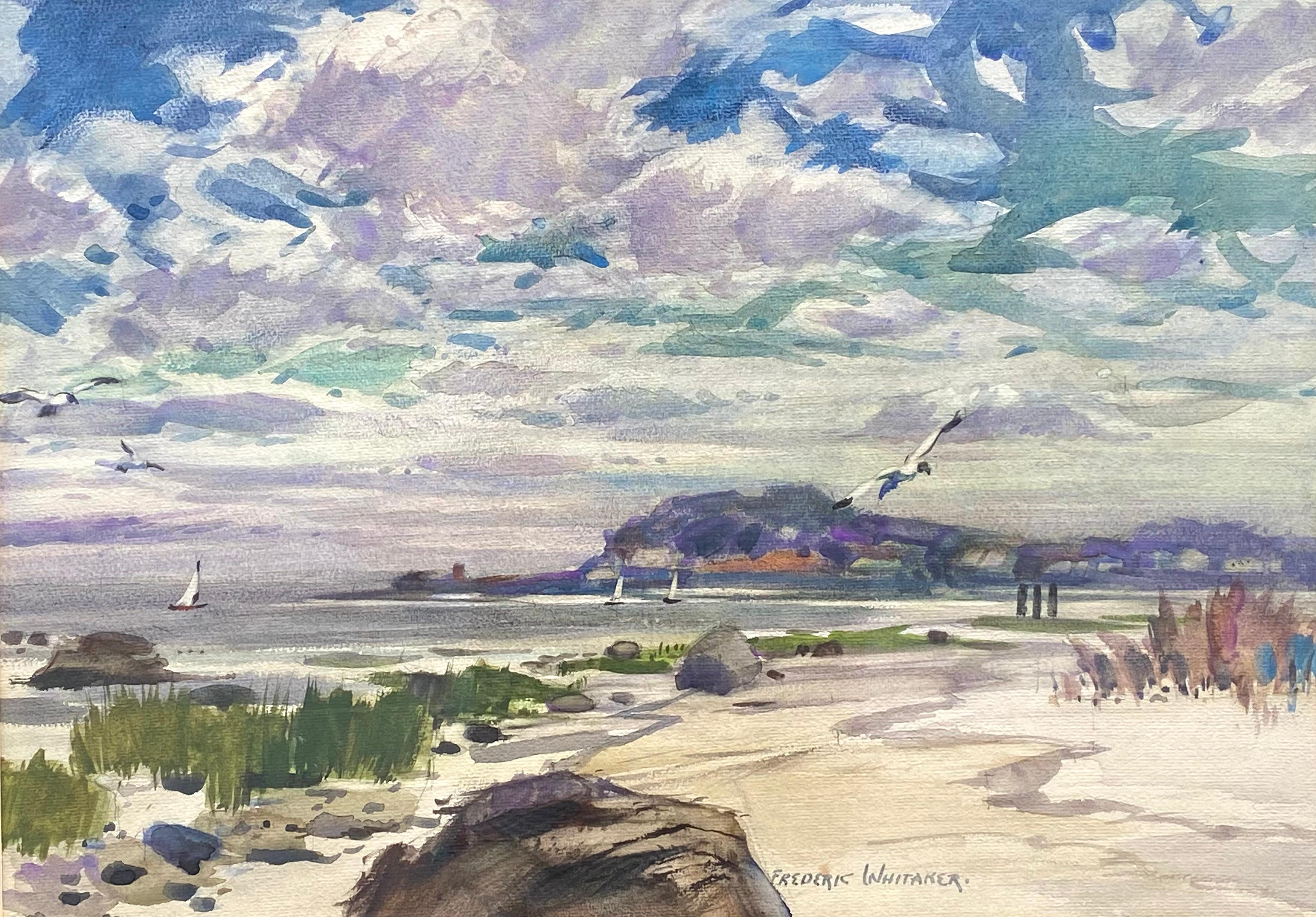 Frederic Whitaker Landscape Art - “Seashore Clouds”