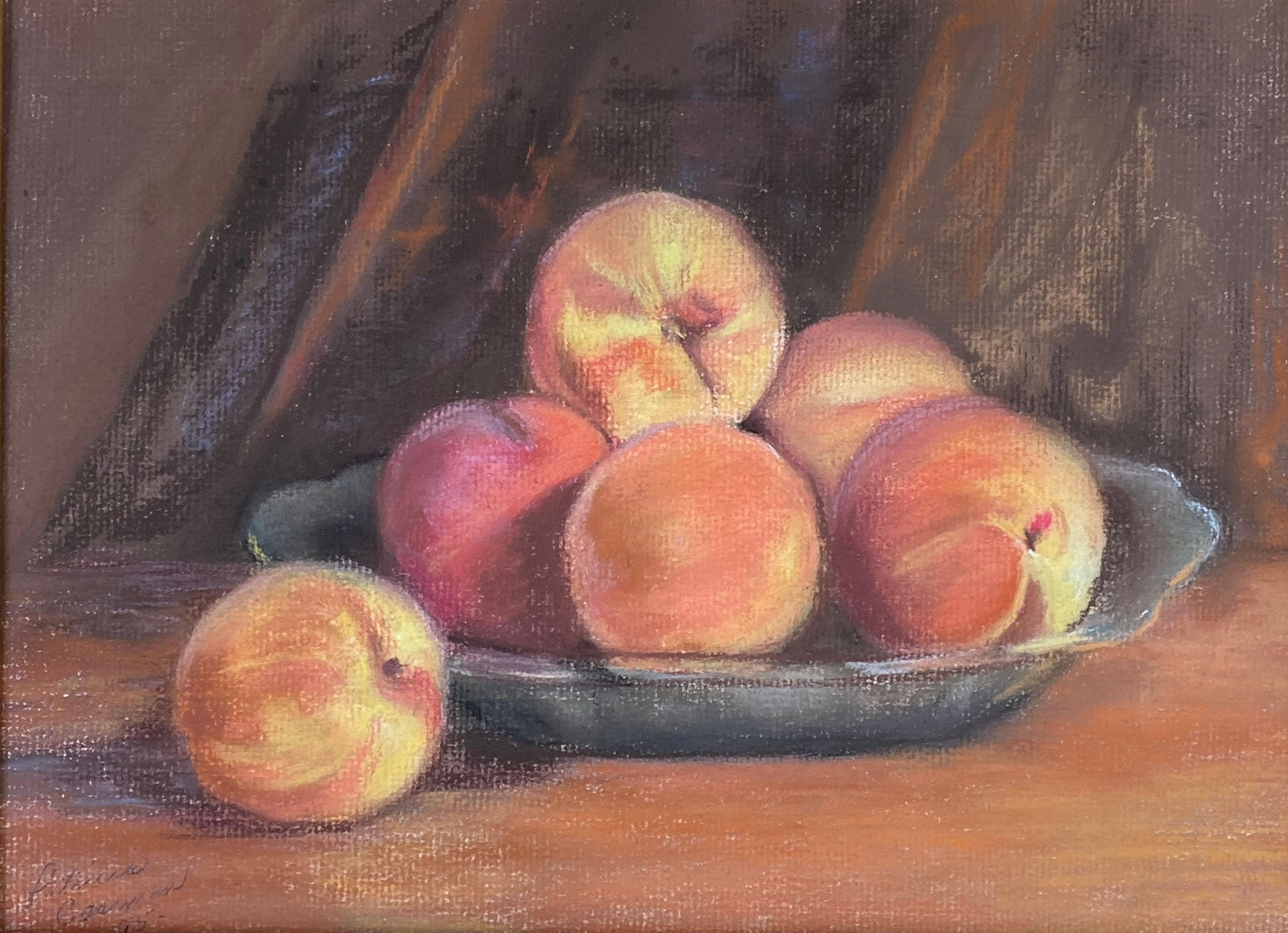 oil pastel peach
