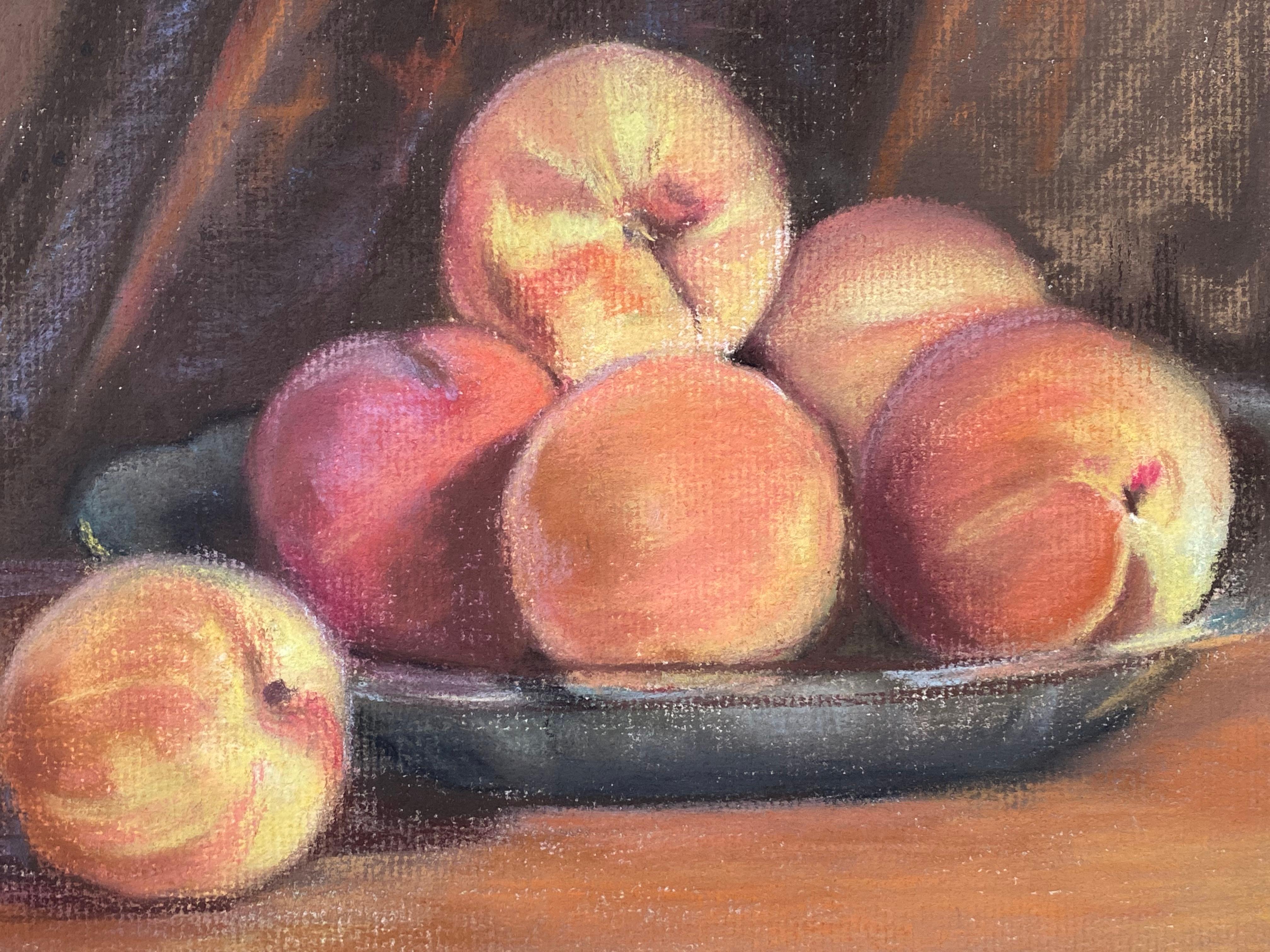 “Still Life with Peaches” - Academic Art by Patricia Caseman