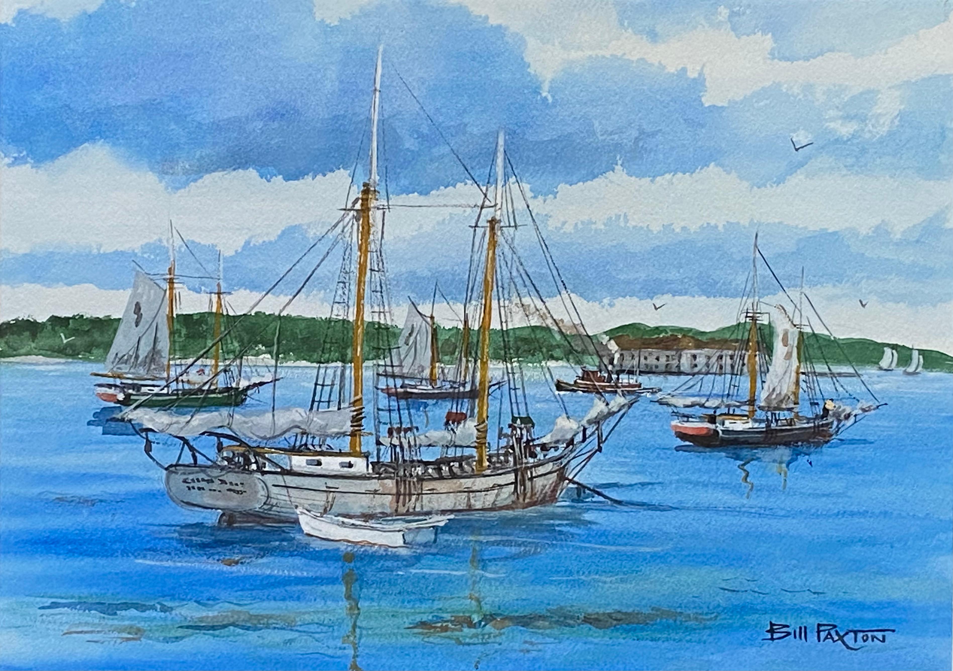 Harbor de Portland en 1910 - Art de William (Bill) Paxton
