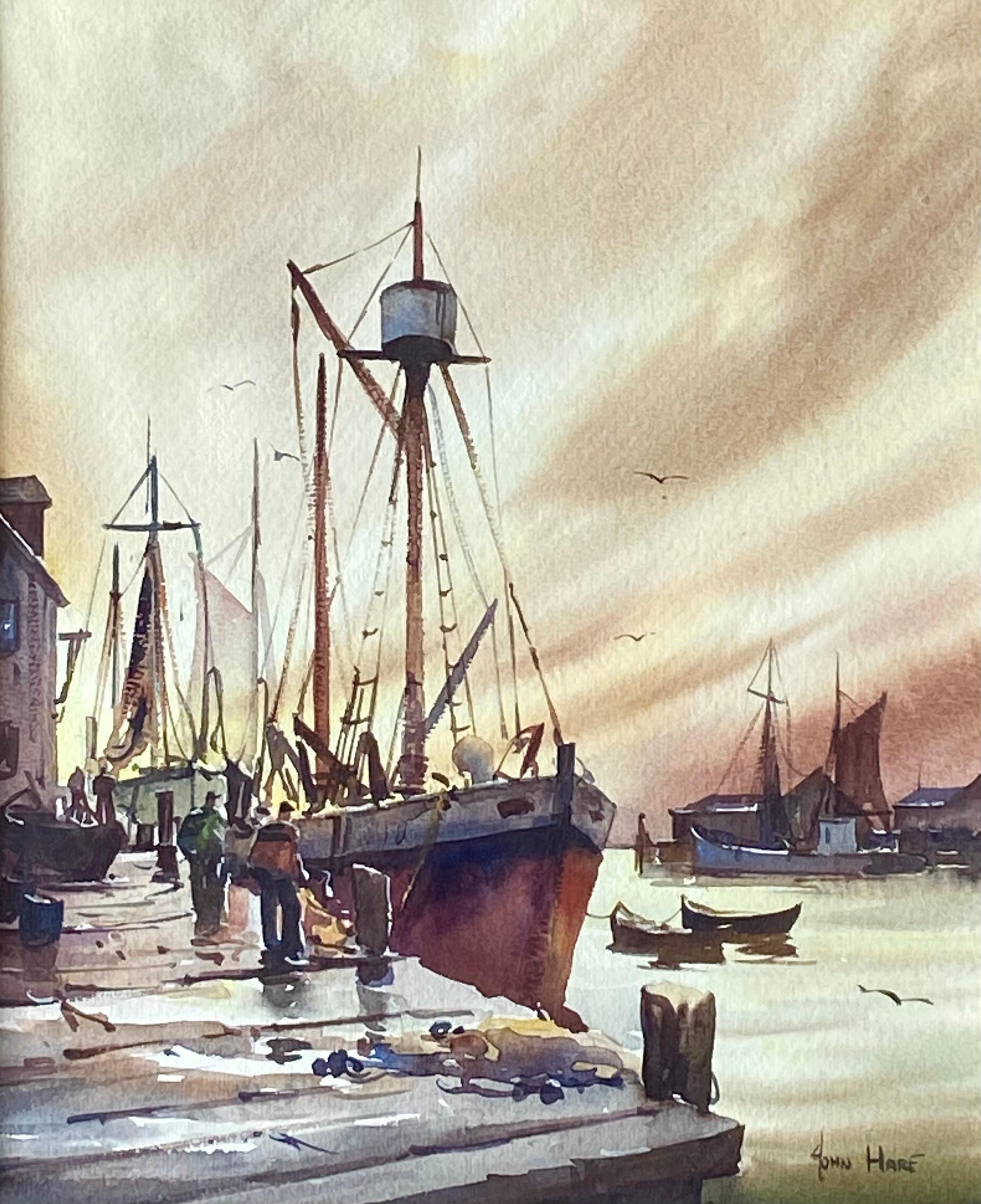 “Gloucester Dockside” - Art by John Cuthbert Hare