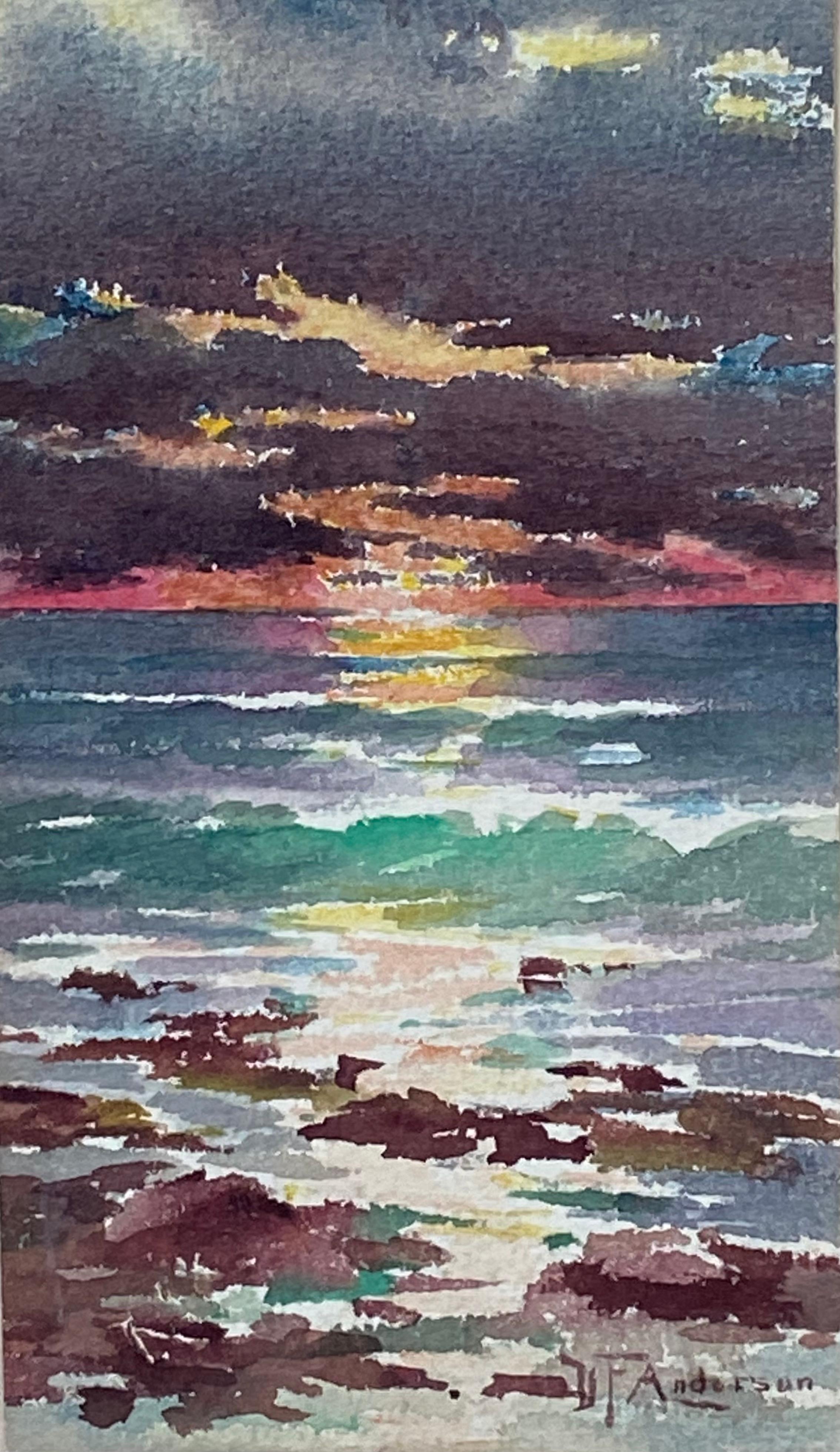 “Maine Sunset” - American Impressionist Art by Dougal F. Anderson 