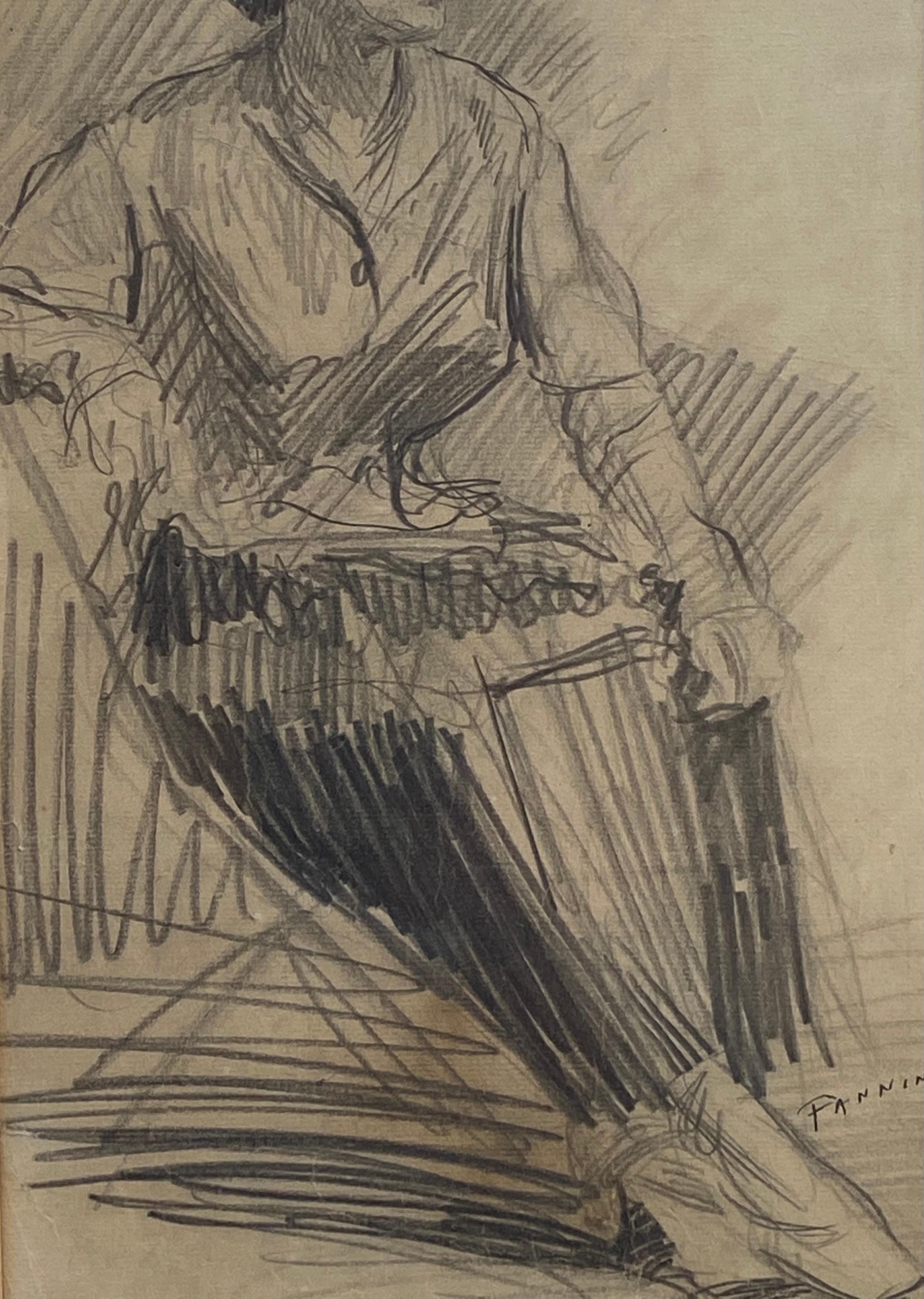 Femme assise - Post-impressionnisme Art par William Sanders Fanning